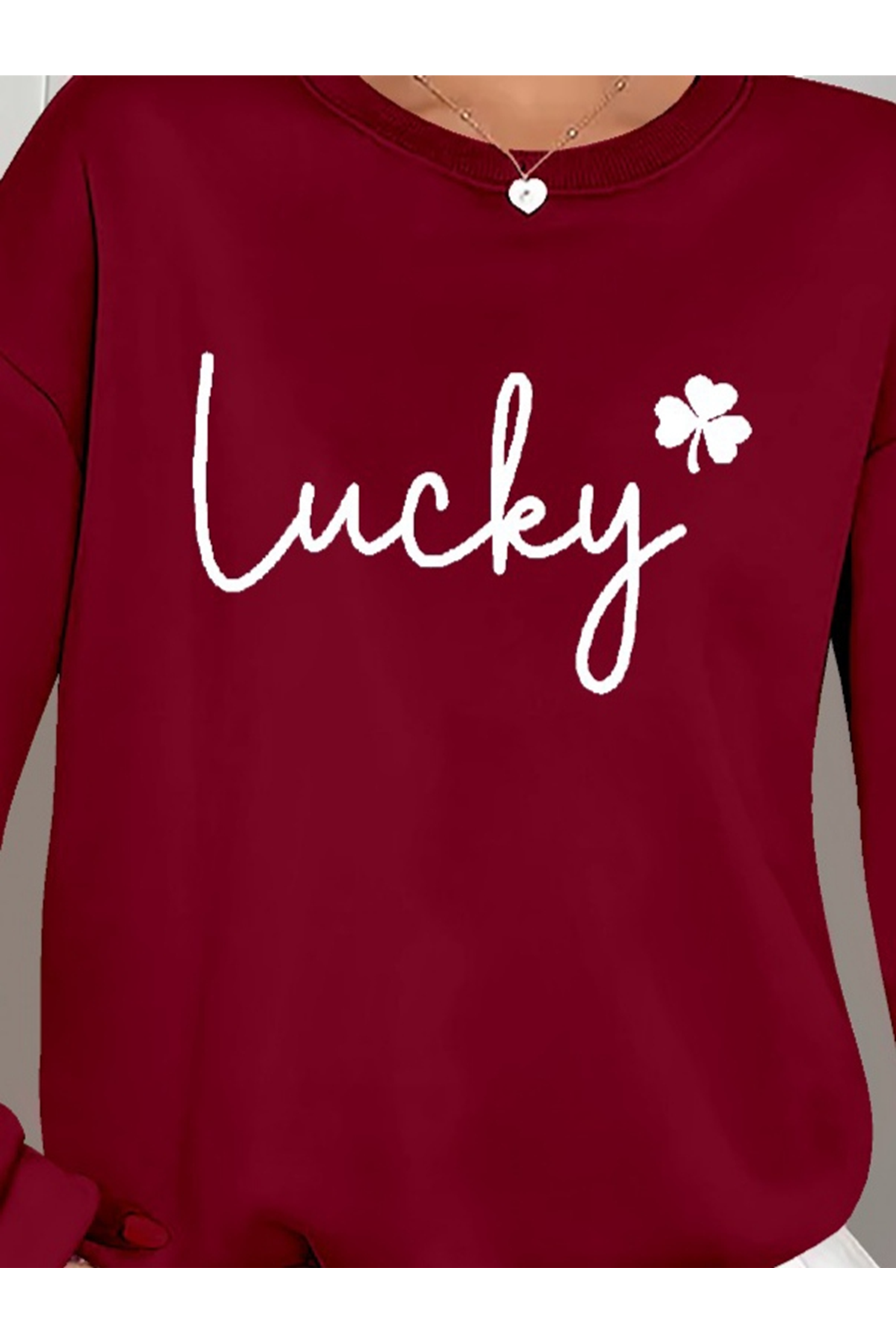 Kadın Uzun Kollu Bisiklet Yaka Viskon Iki Iplik Bluz