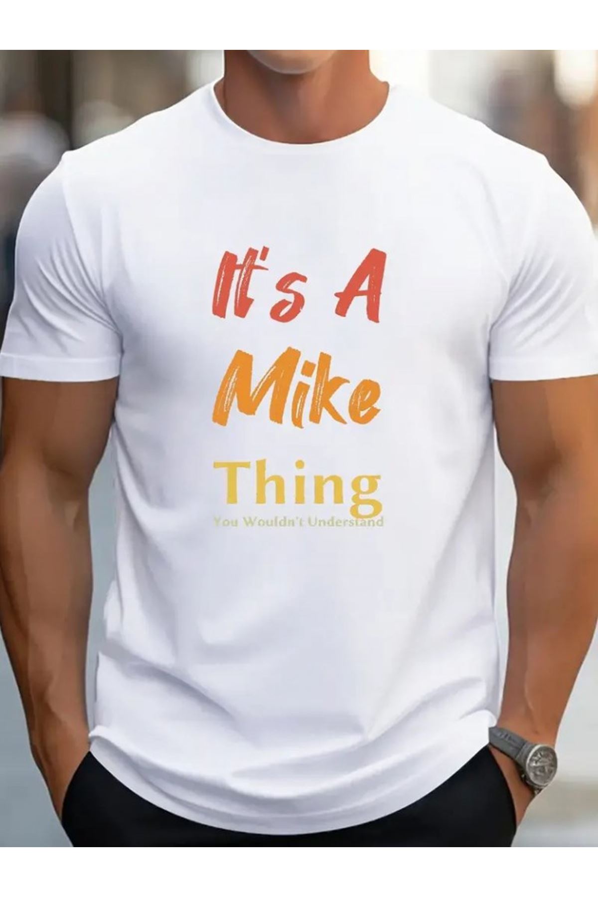 Erkek It Is A Mike Thing Baskılı Erkek T-shirt