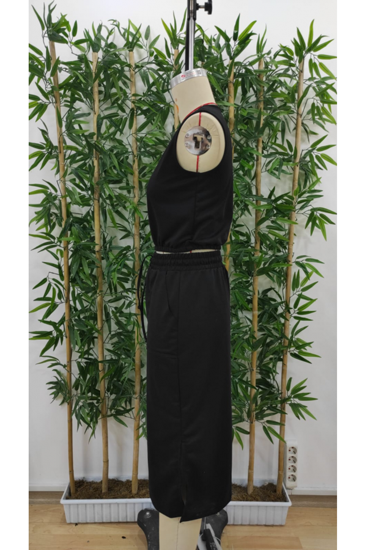 Kadın Iki Iplik Crop Etek Ikili Takım