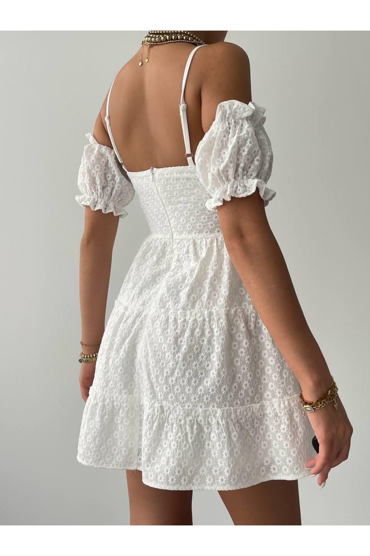 Lucca Kolu Lastikli Mini Elbise