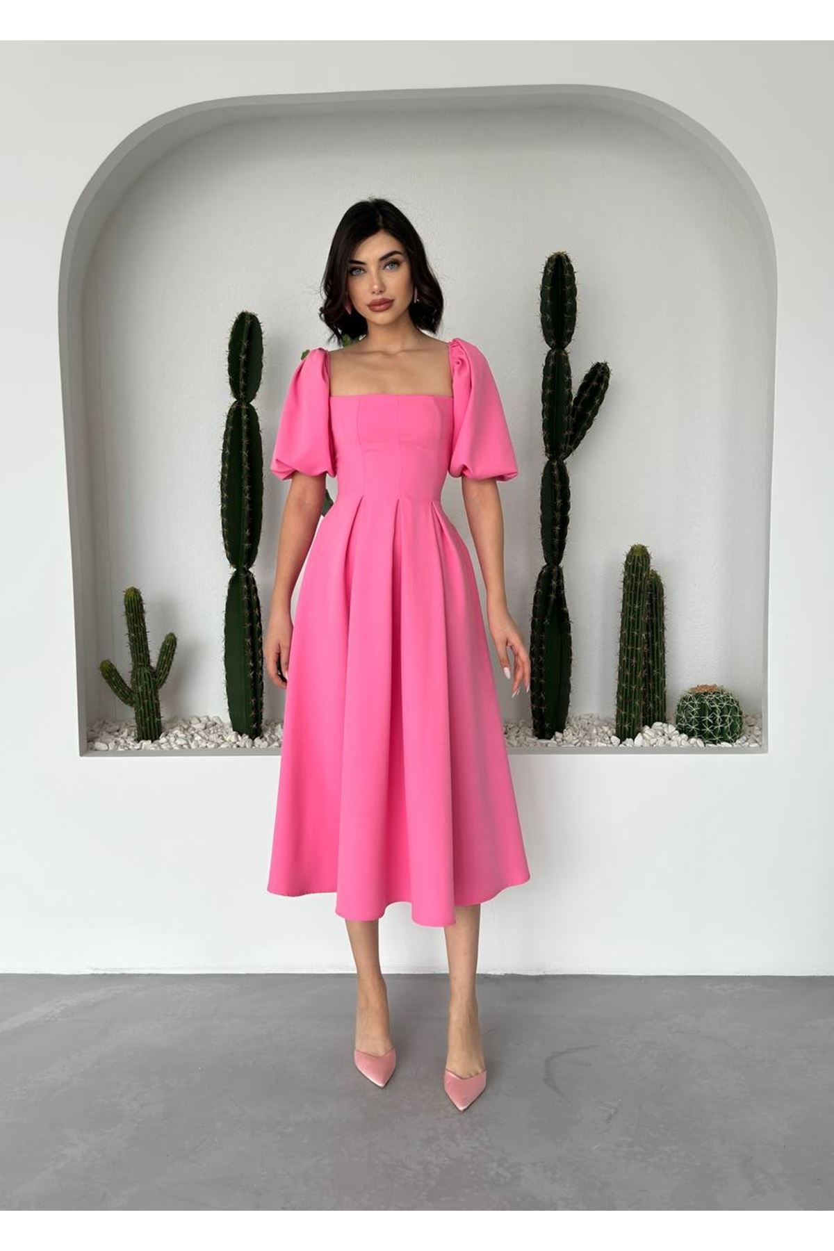 Benjamin Çan Etekli Midi Boy Elbise