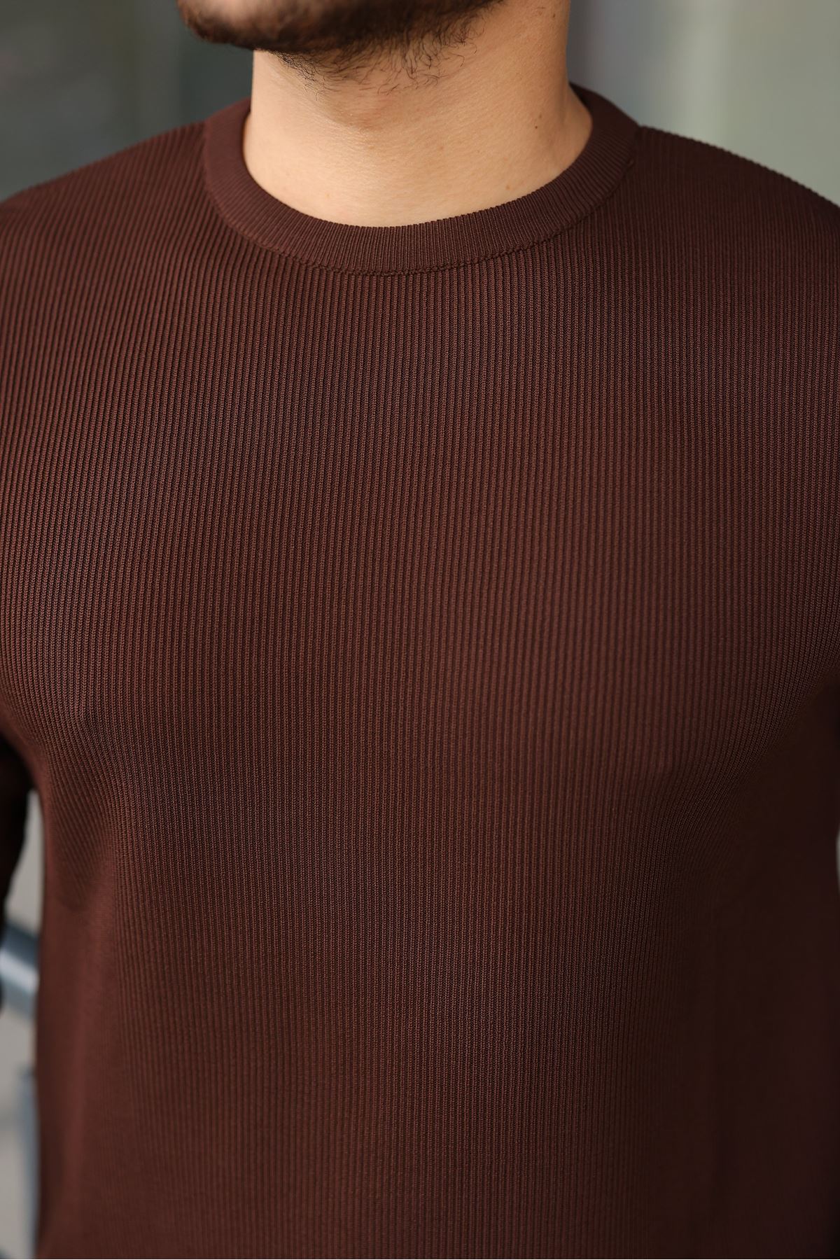 Erkek Selanik Örme Bisiklet Yaka Triko