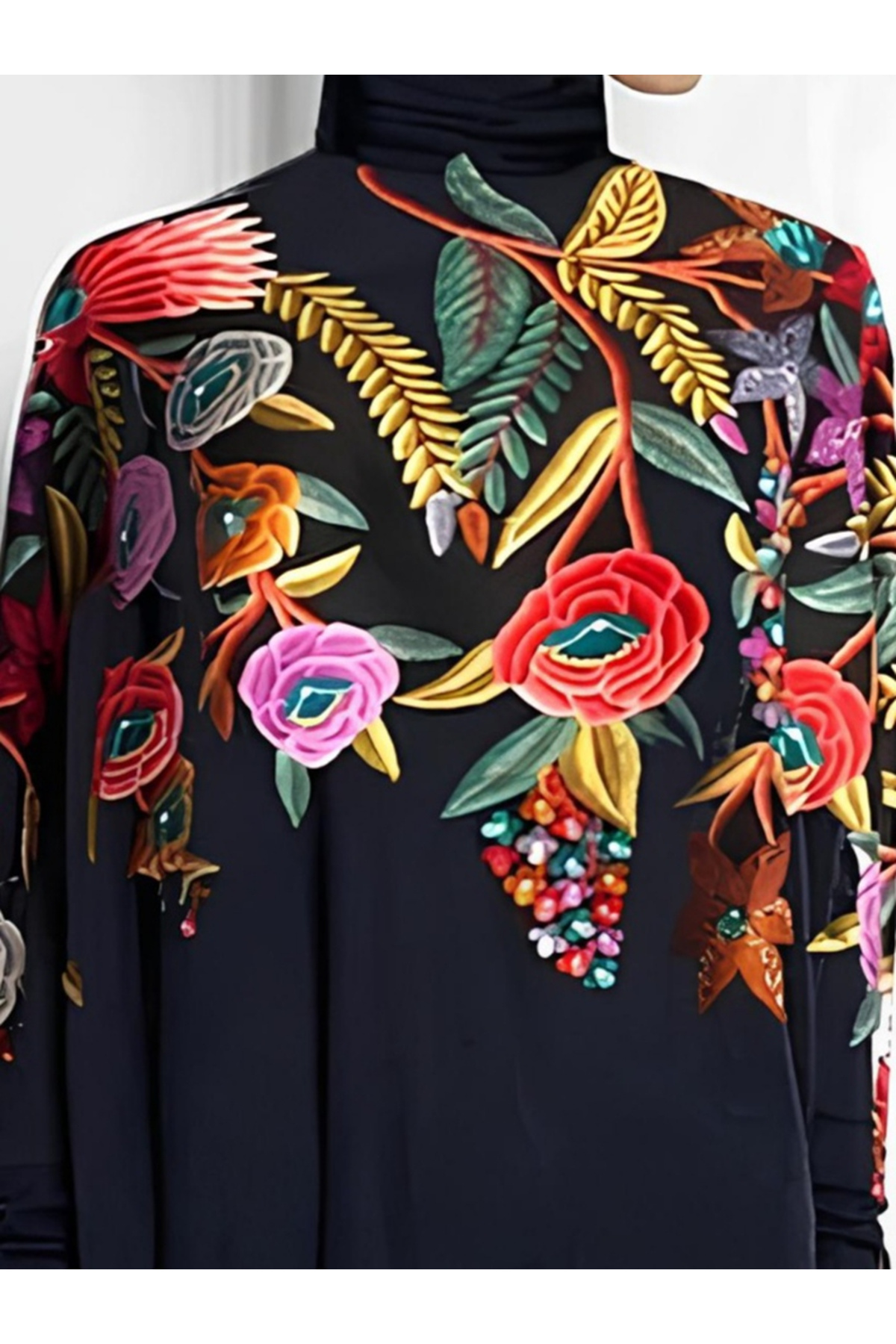 Kadın Uzun Kollu Balıkçı Yaka Asimetrik Kesim Mikro Bluz