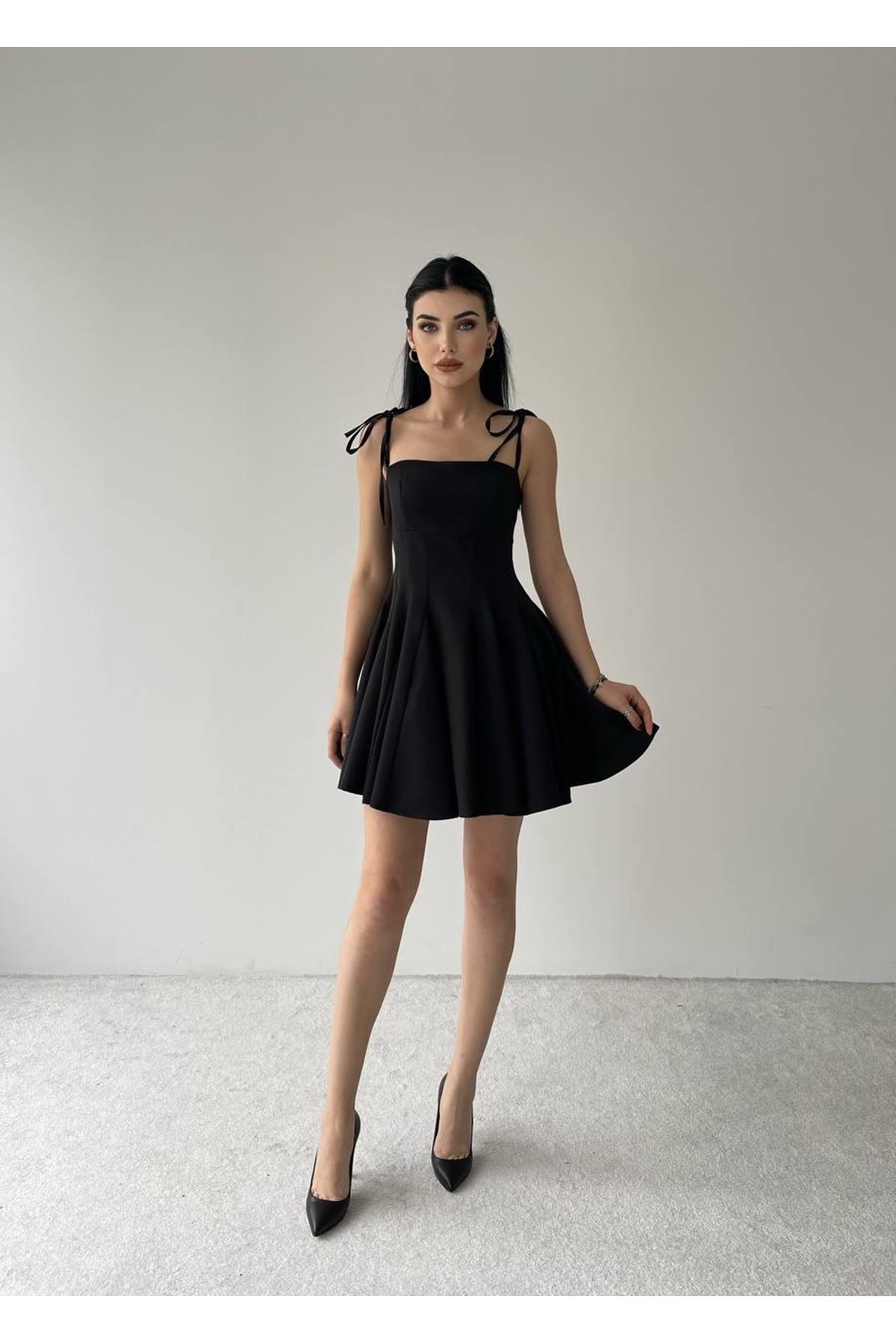 Clara Askılı Mini Elbise