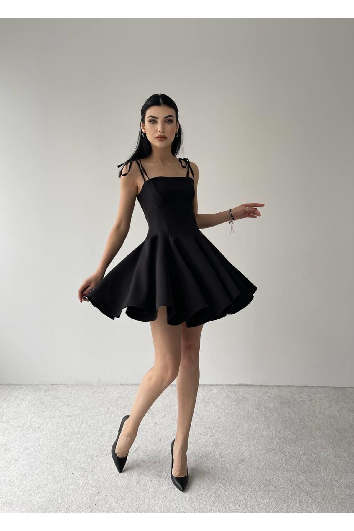 Clara Askılı Mini Elbise