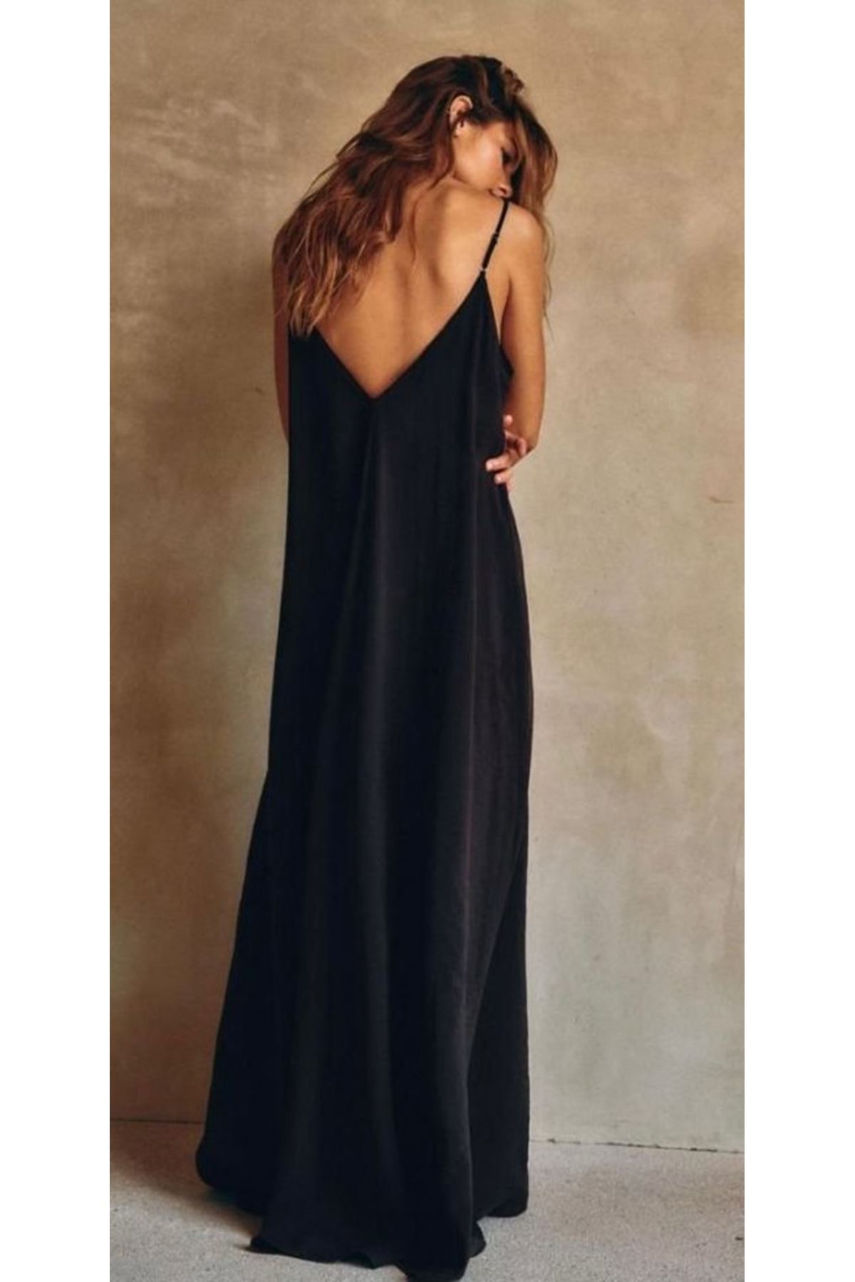 Kadın Ip Askılı Salaş Süprem Kumaş Elbise