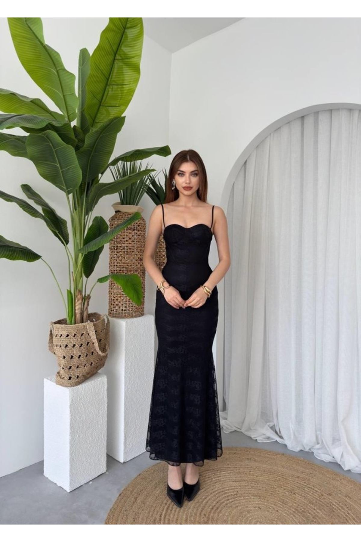 Kalıse İp Askılı Elbise