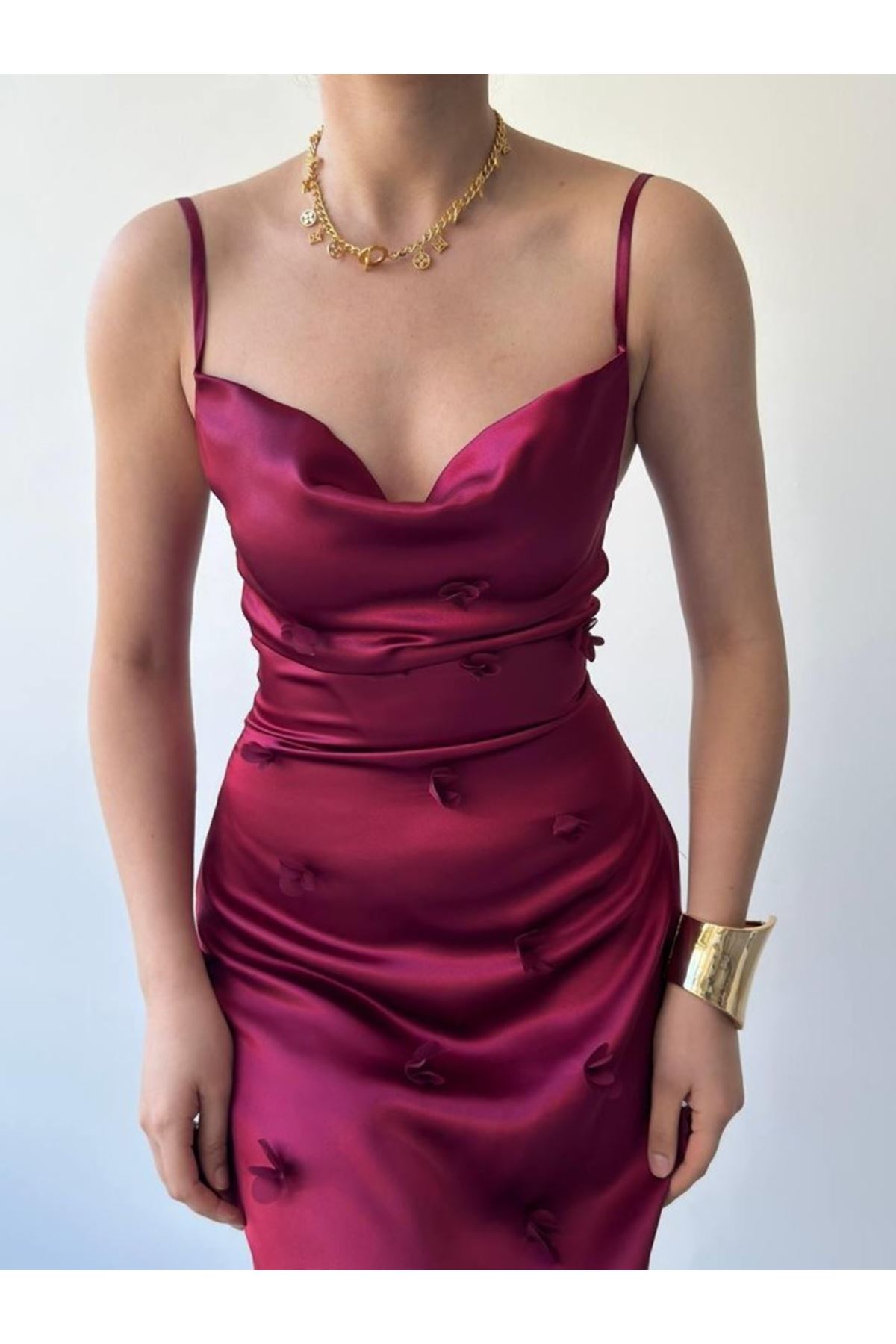 Dora Çiçek Detaylı Elbise