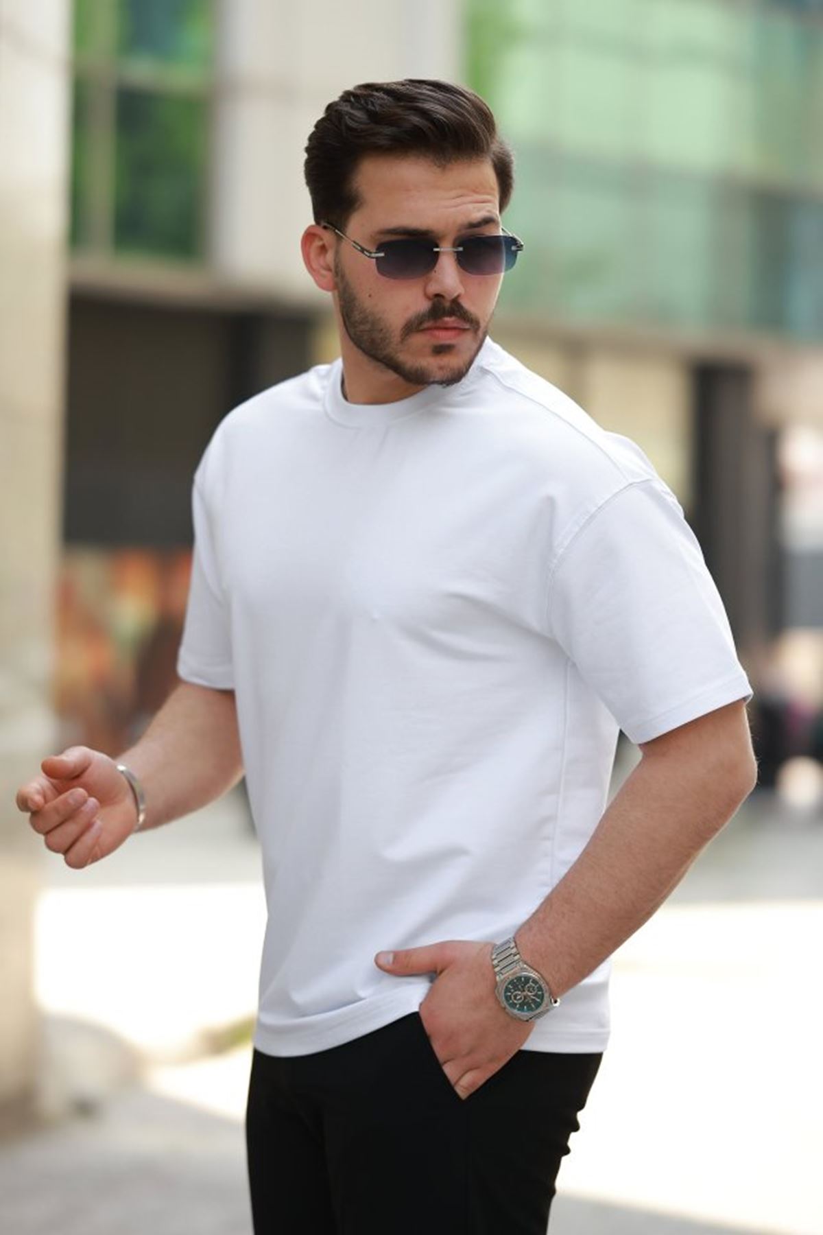 Erkek Kısa Kollu Basic Oversize Tshirt