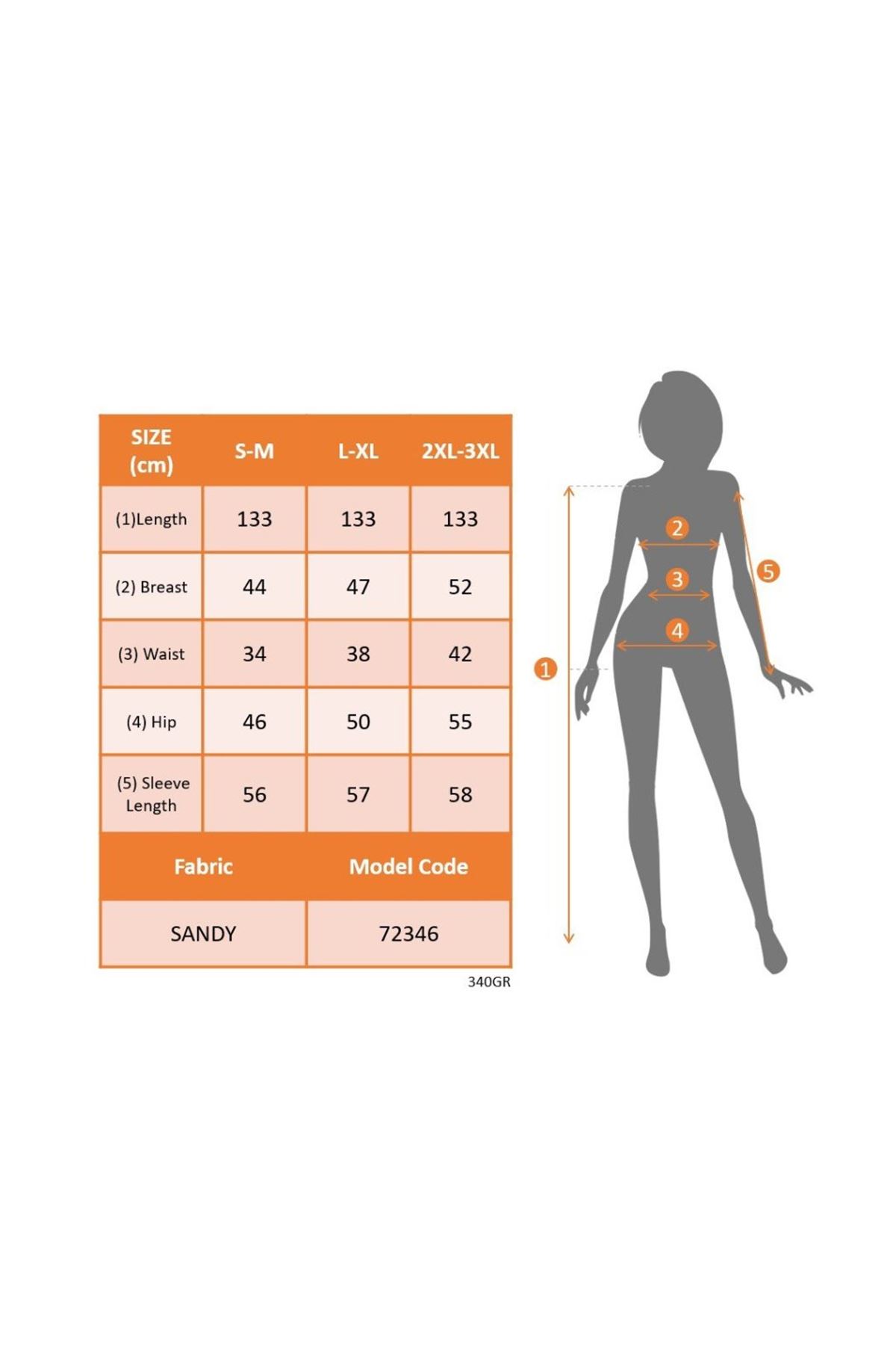 Kadın Uzun Kollu önden çapraz Detaylı Yandan Toka Detaylı Uzun Sandy Elbise