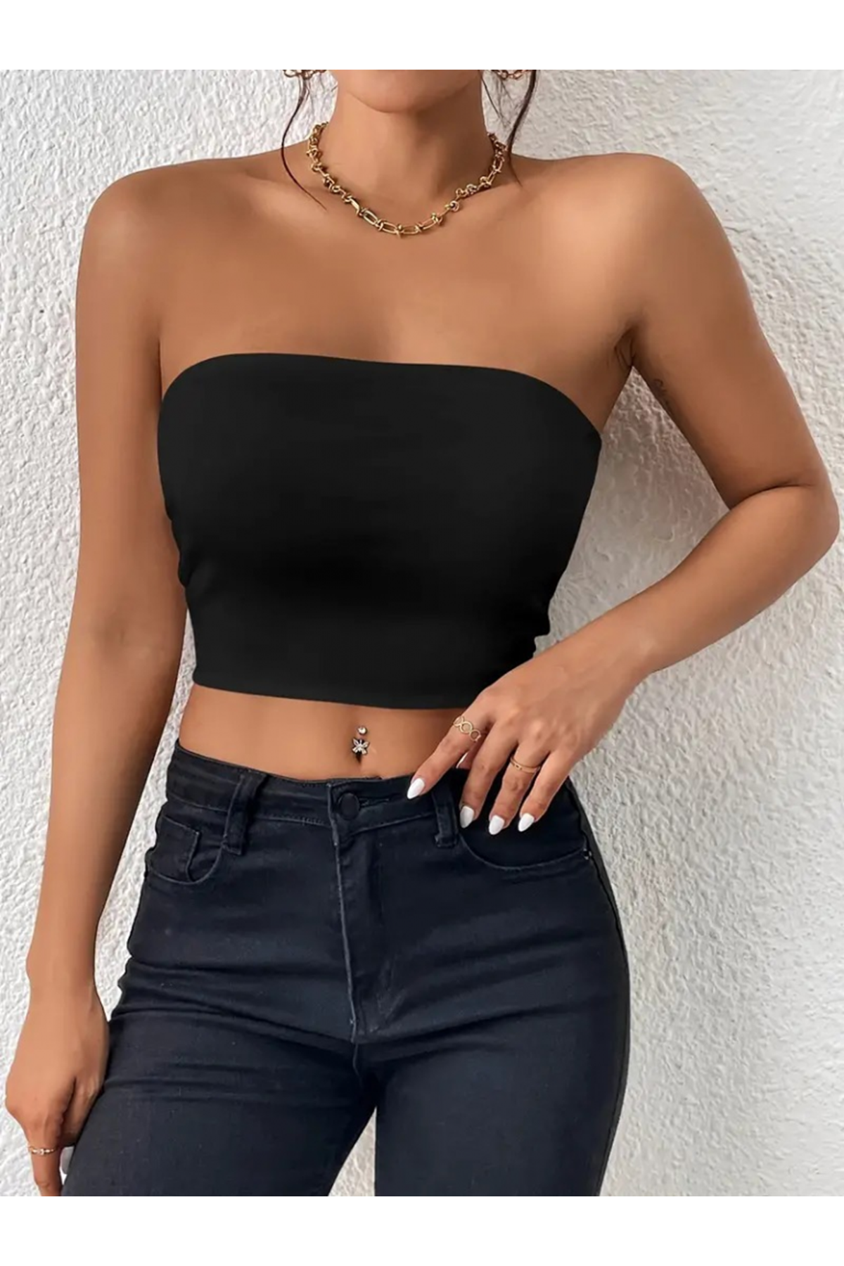 Kadın Straplez Dalgıçbluz