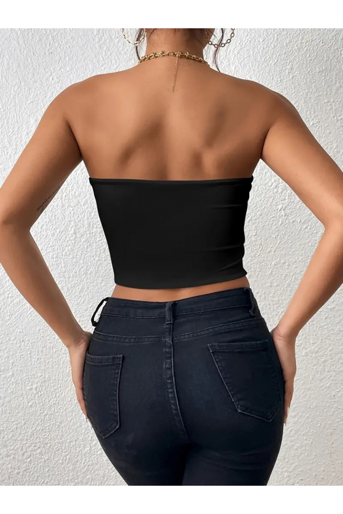 Kadın Straplez Dalgıçbluz