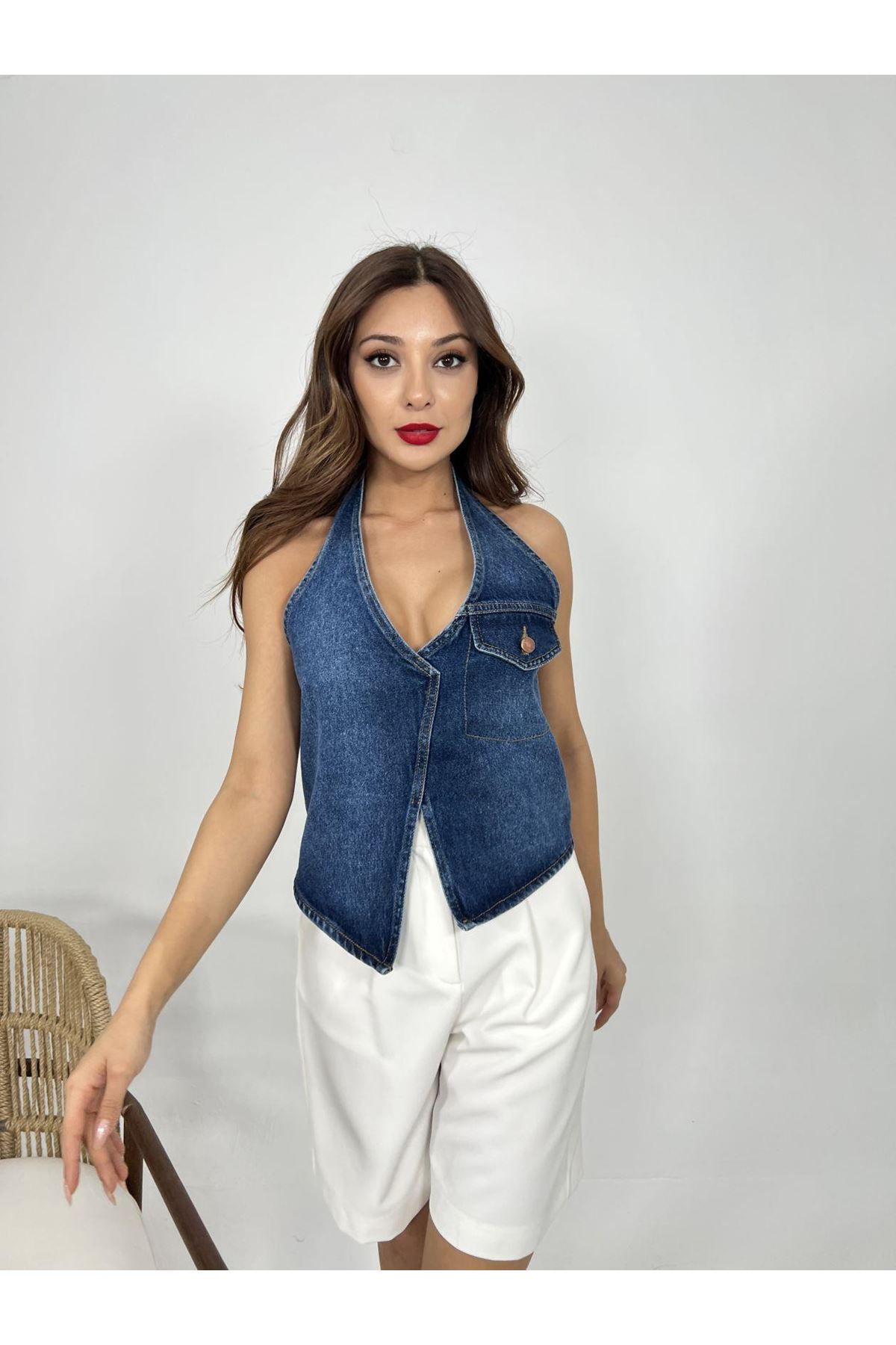 6532 KOT YELEK-MAVİ