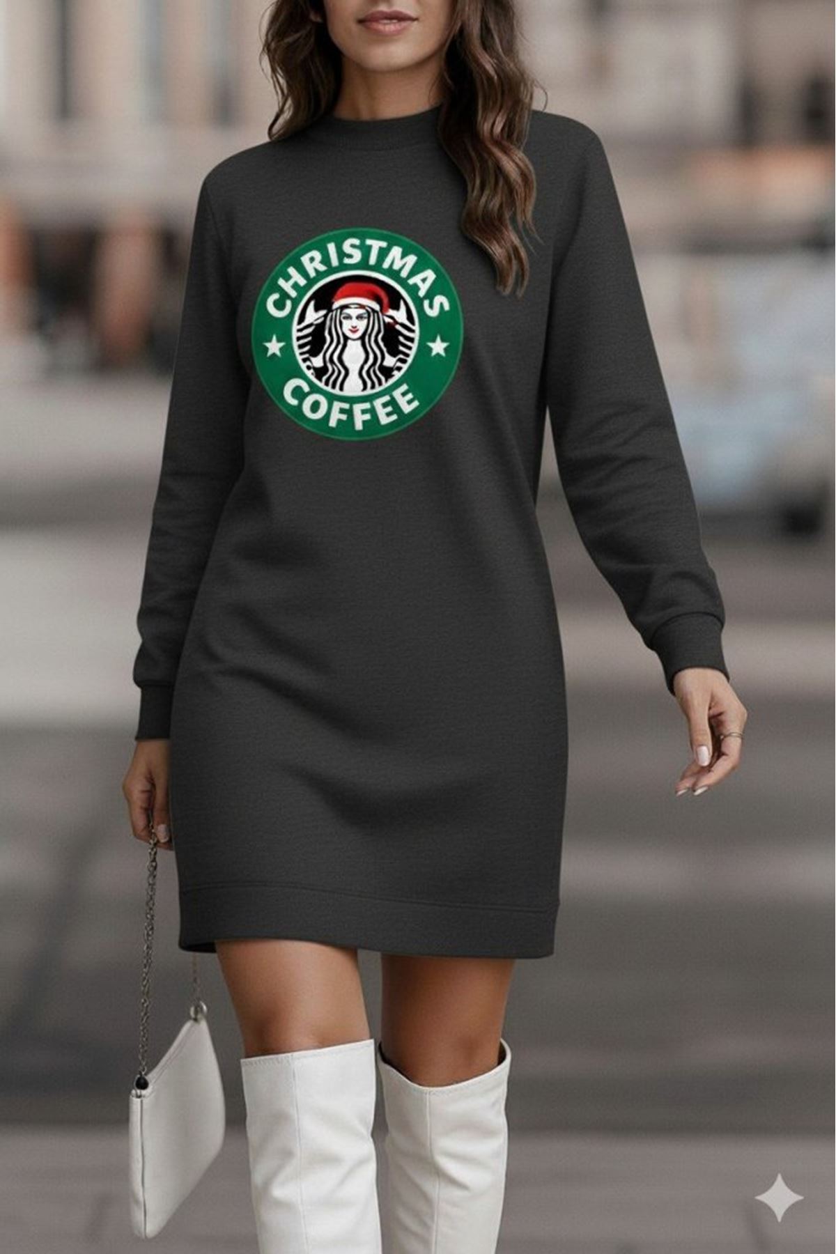 Kadın Uzun Kollu Bisiklet Yaka Viskon Iki Iplik Bluz