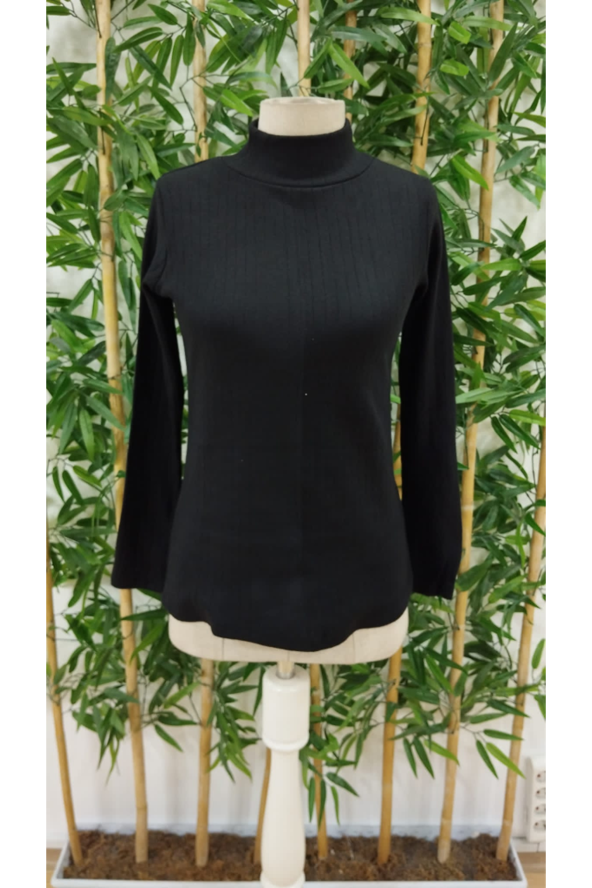 Kadın Uzun Kollu Balıkçı Yaka şardonlu Kaşkorse Bluz