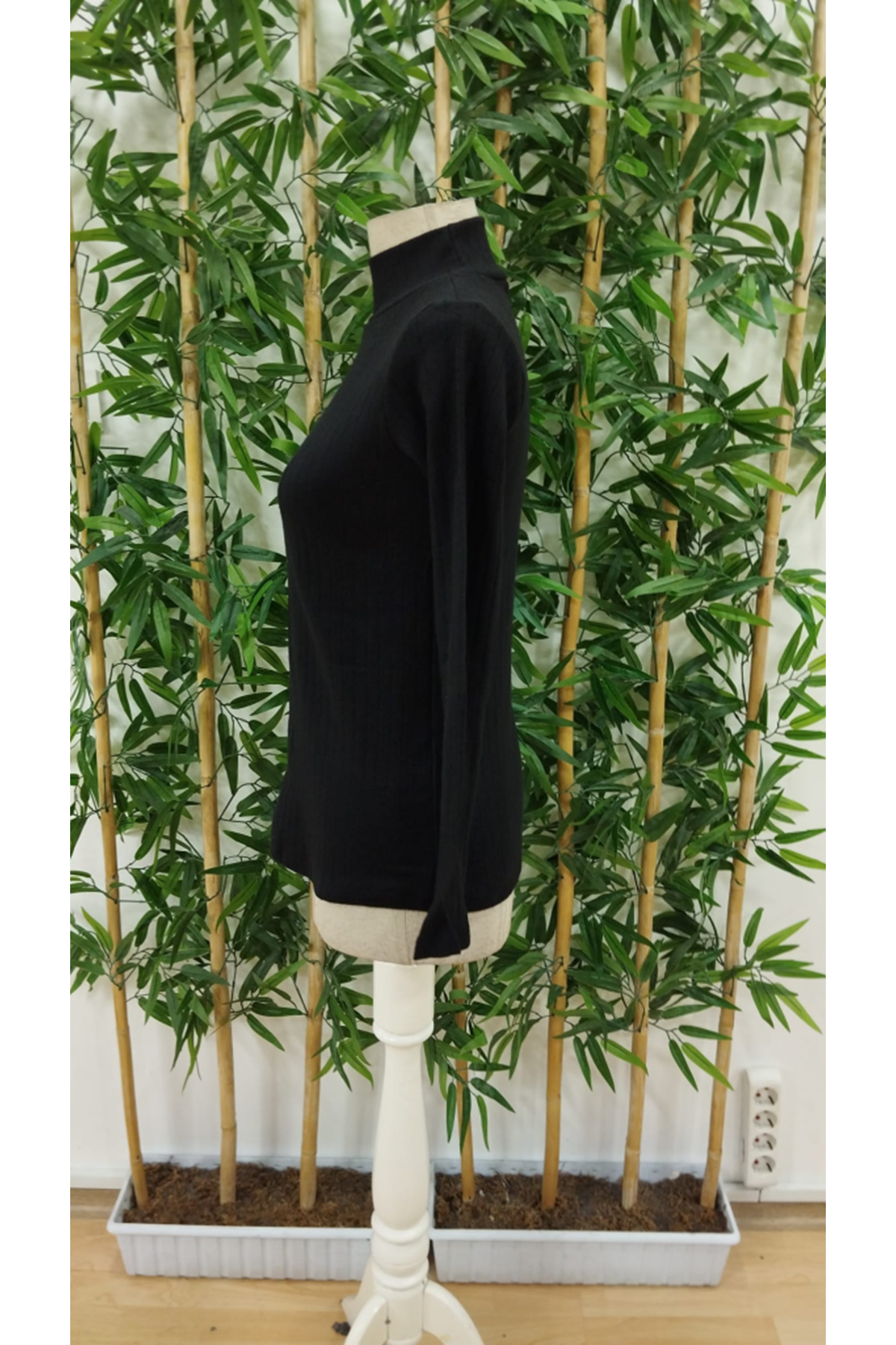 Kadın Uzun Kollu Balıkçı Yaka şardonlu Kaşkorse Bluz