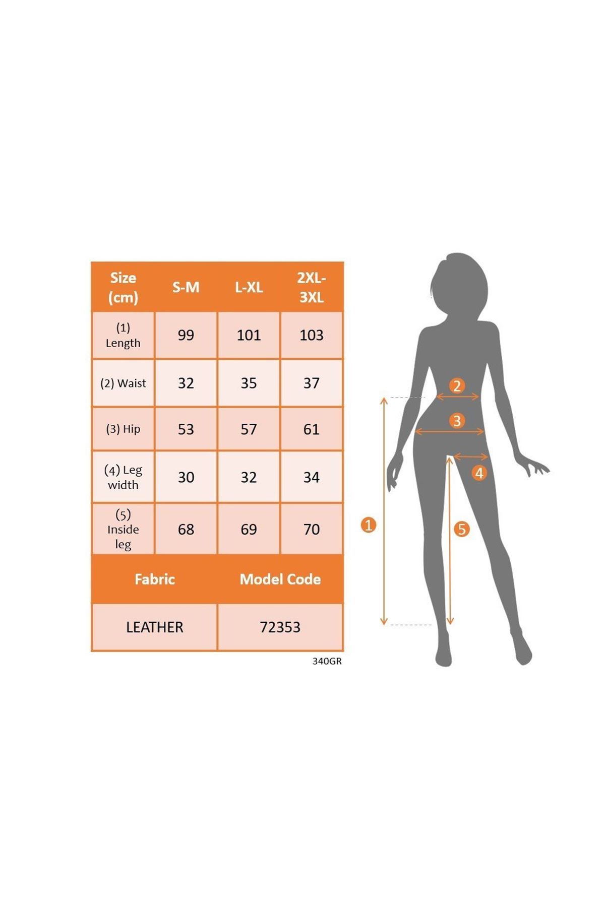 Kadın Yüksek Bel Lastikli önü Düğmeli Deri Pantolon
