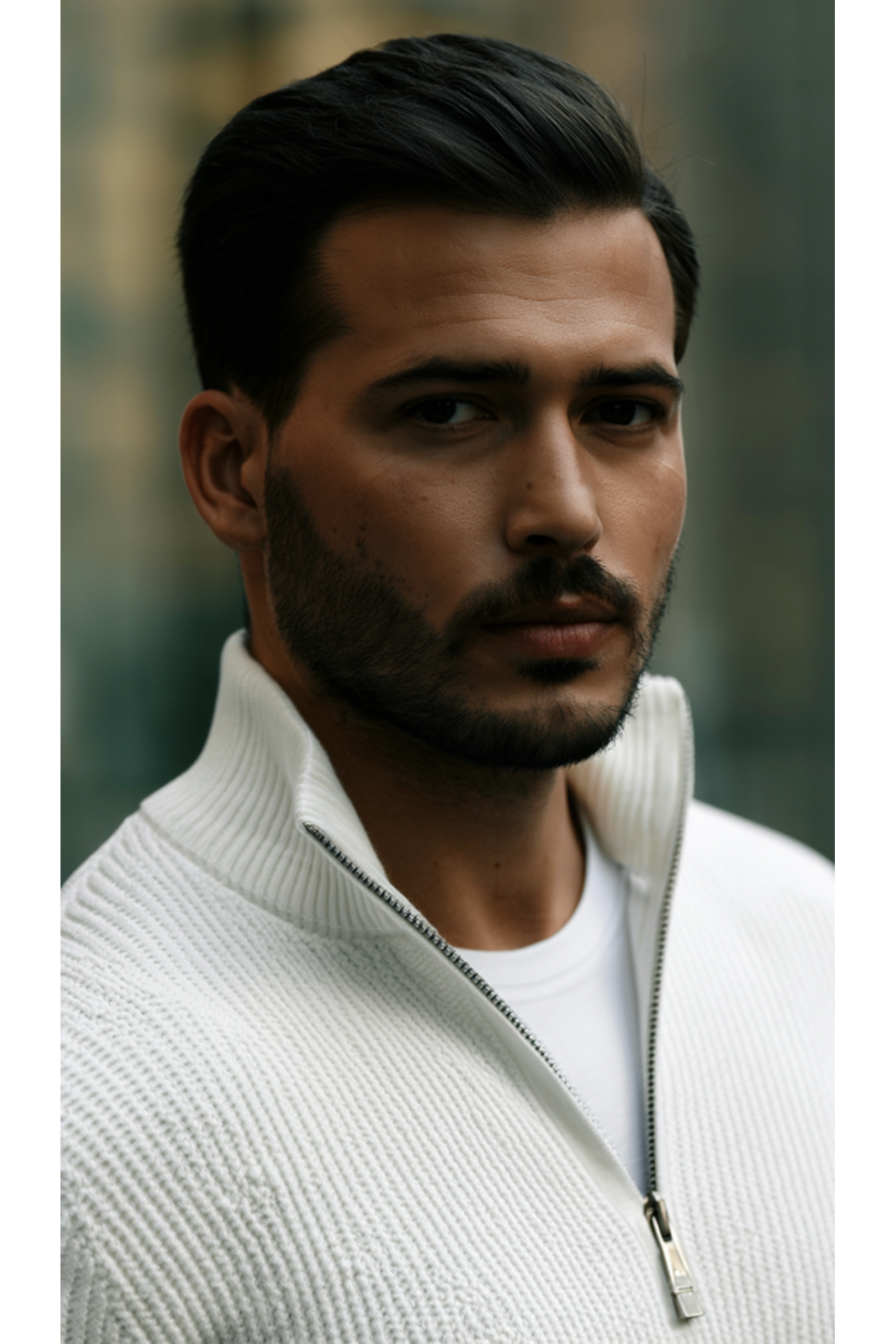 Erkek Balıkçı Zip Yaka Uzun Kollu Triko