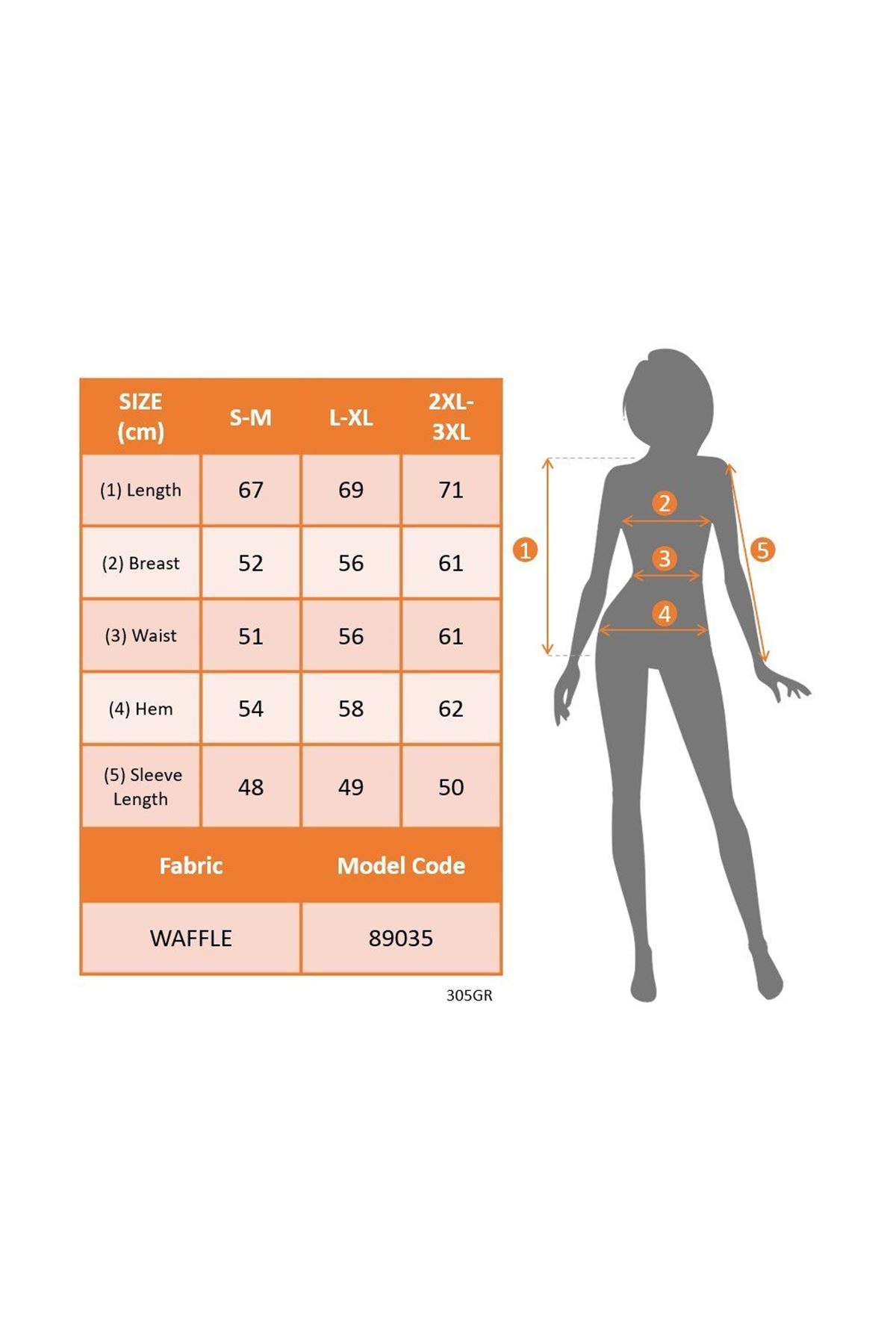 Kadın Uzun Kollu Yakalı Düğmeli Salaş Waffle Bluz