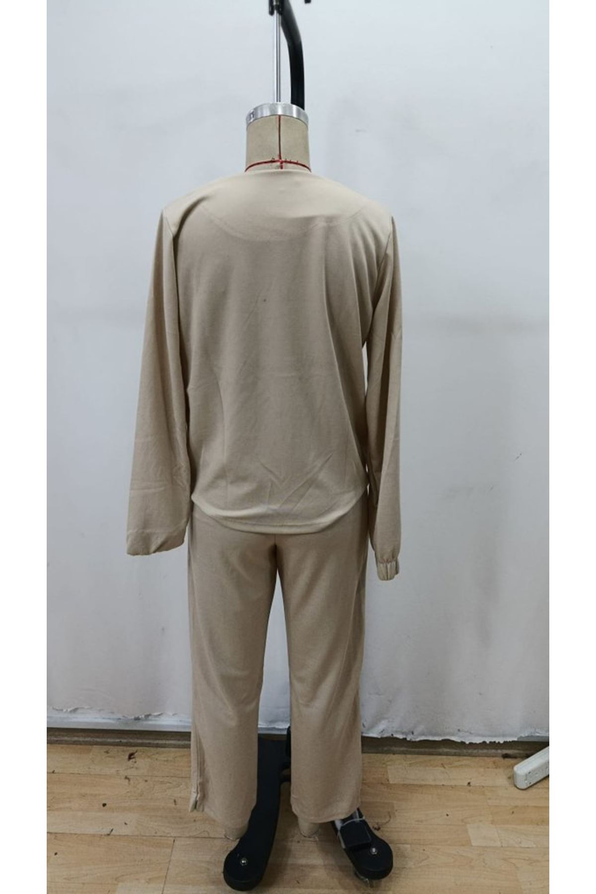 Kadın Uzun Kollu önden Fermuarlı Modal Ceket Ve Pantolon Ikili Takım