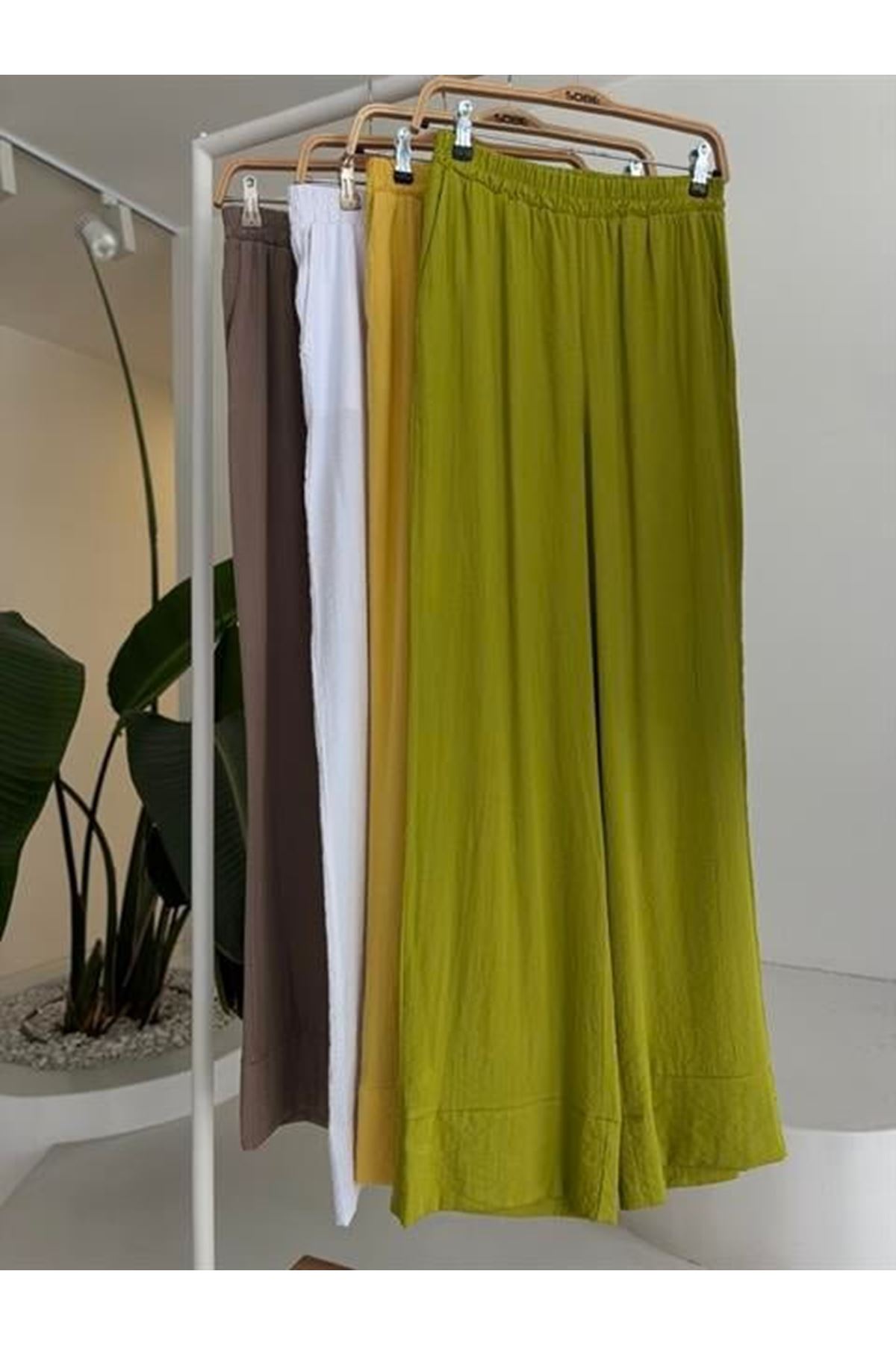 Kruvaze Model Klasik Pantolonlu Çupra Keten Takım 10191