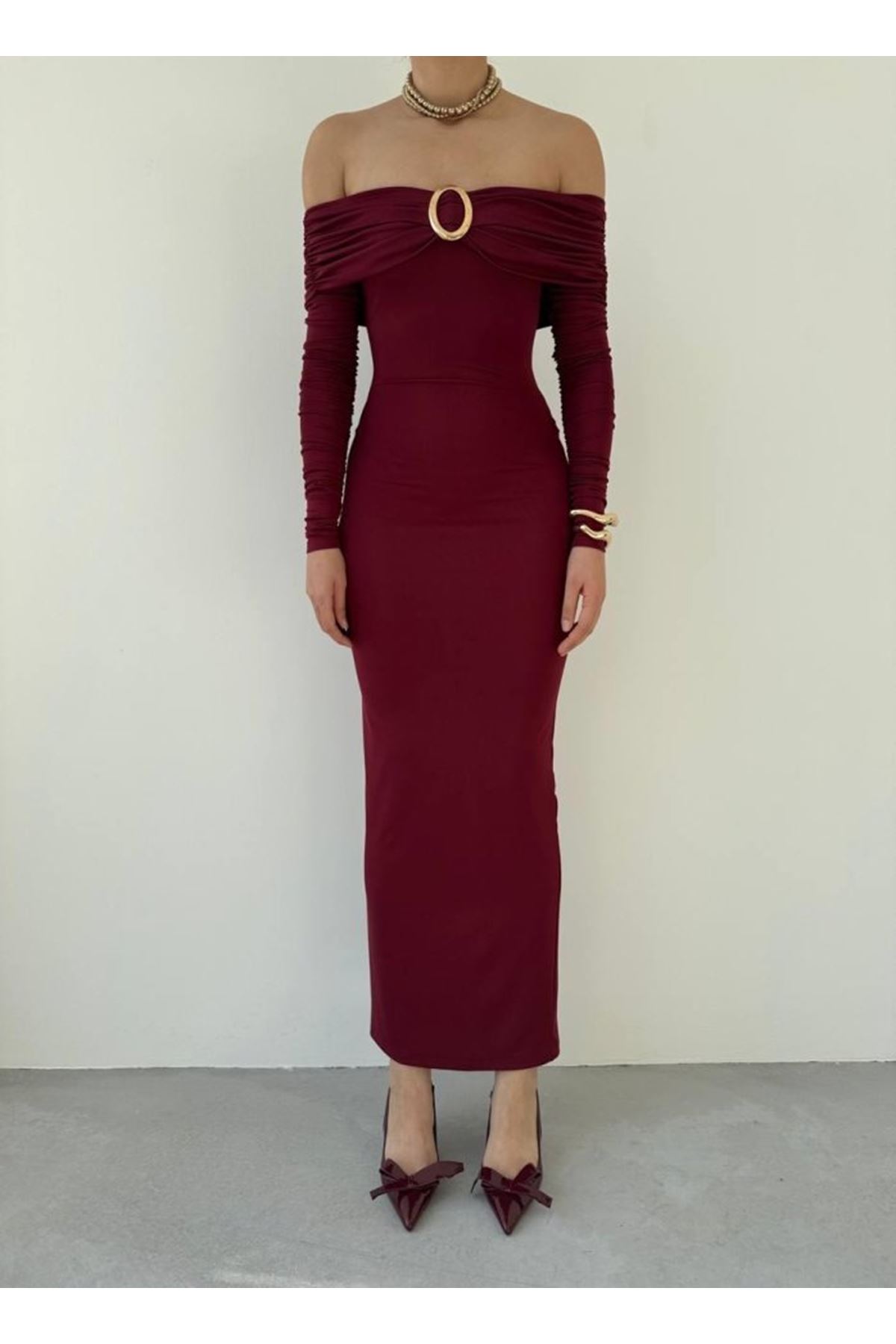 Maca Straplez Elbise