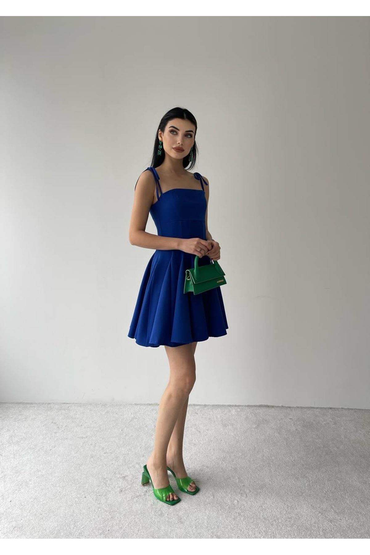 Clara Askılı Mini Elbise