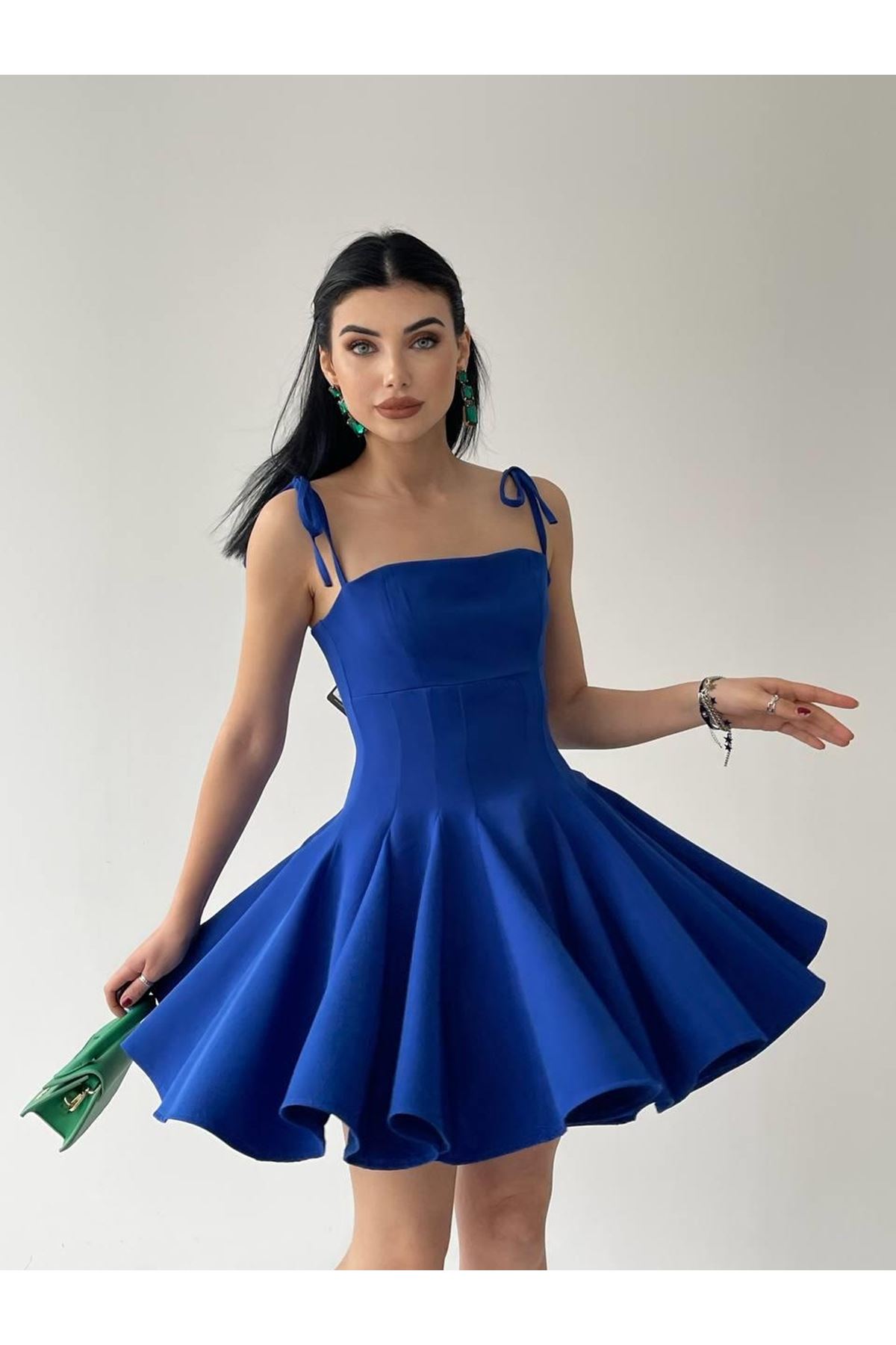 Clara Askılı Mini Elbise