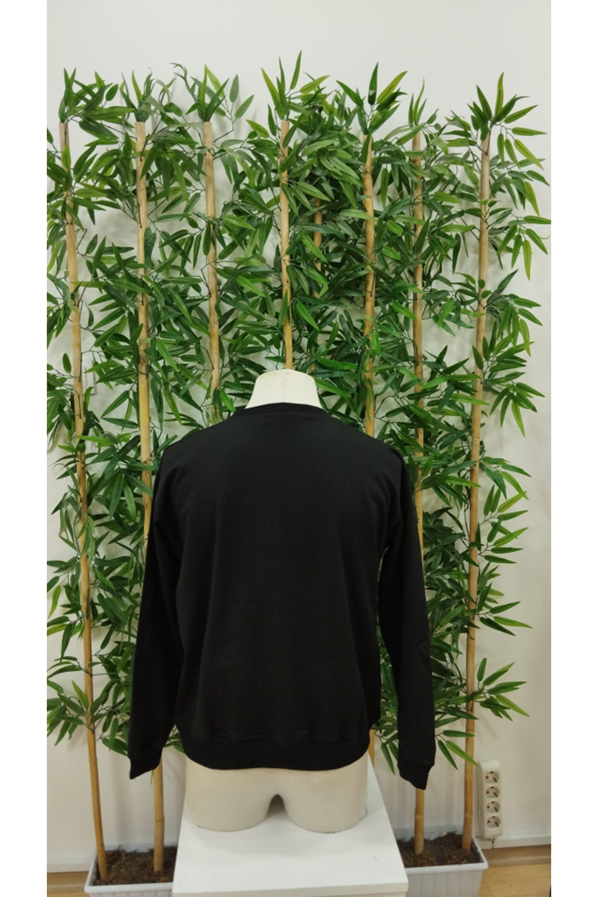 Erkek Uzun Kollu Bisiklet Yaka Boston Yazılı Iki Iplik Sweat