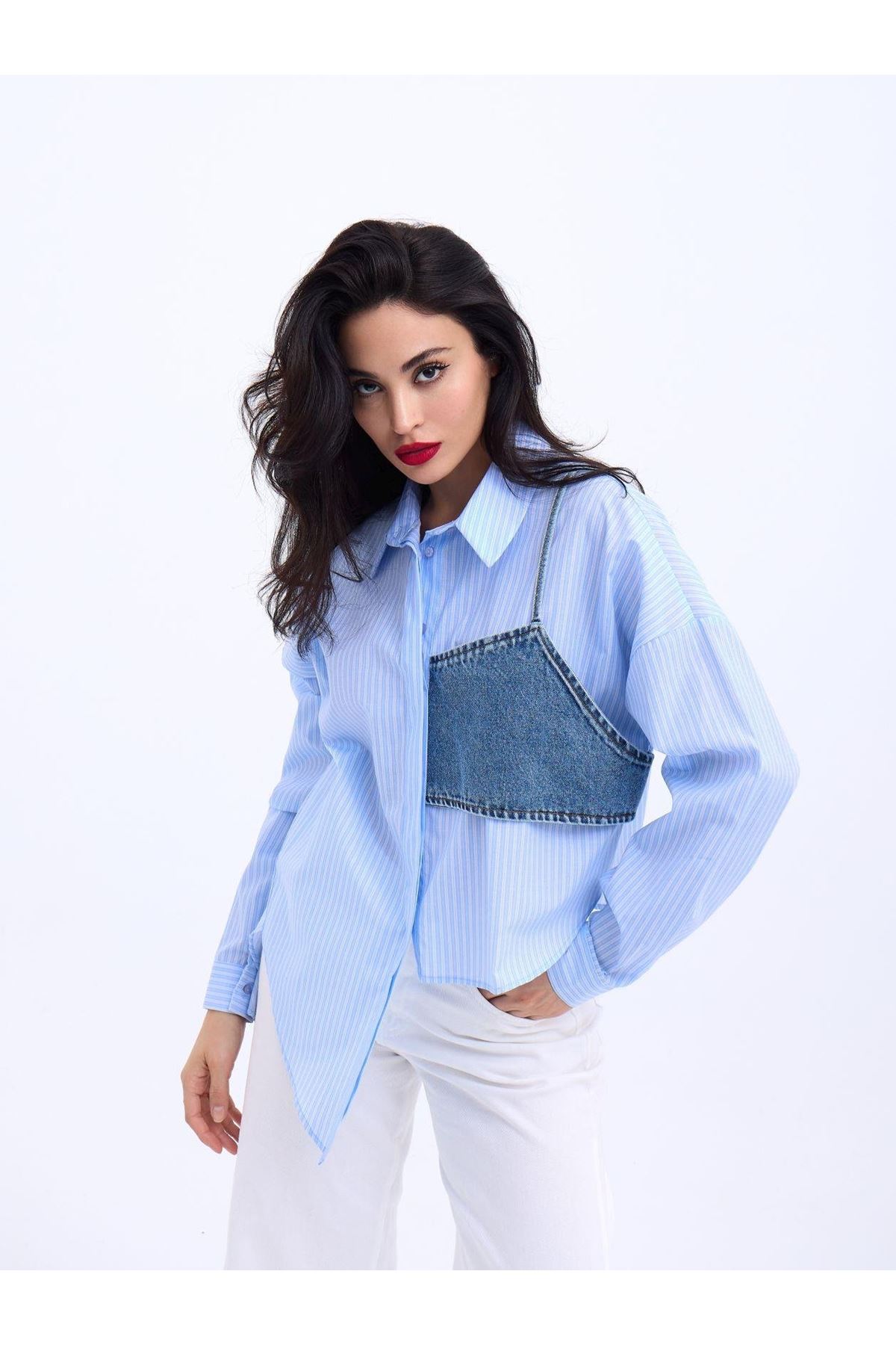 5419 GÖMLEK-SAN DİEGO ÇİZGİLİ