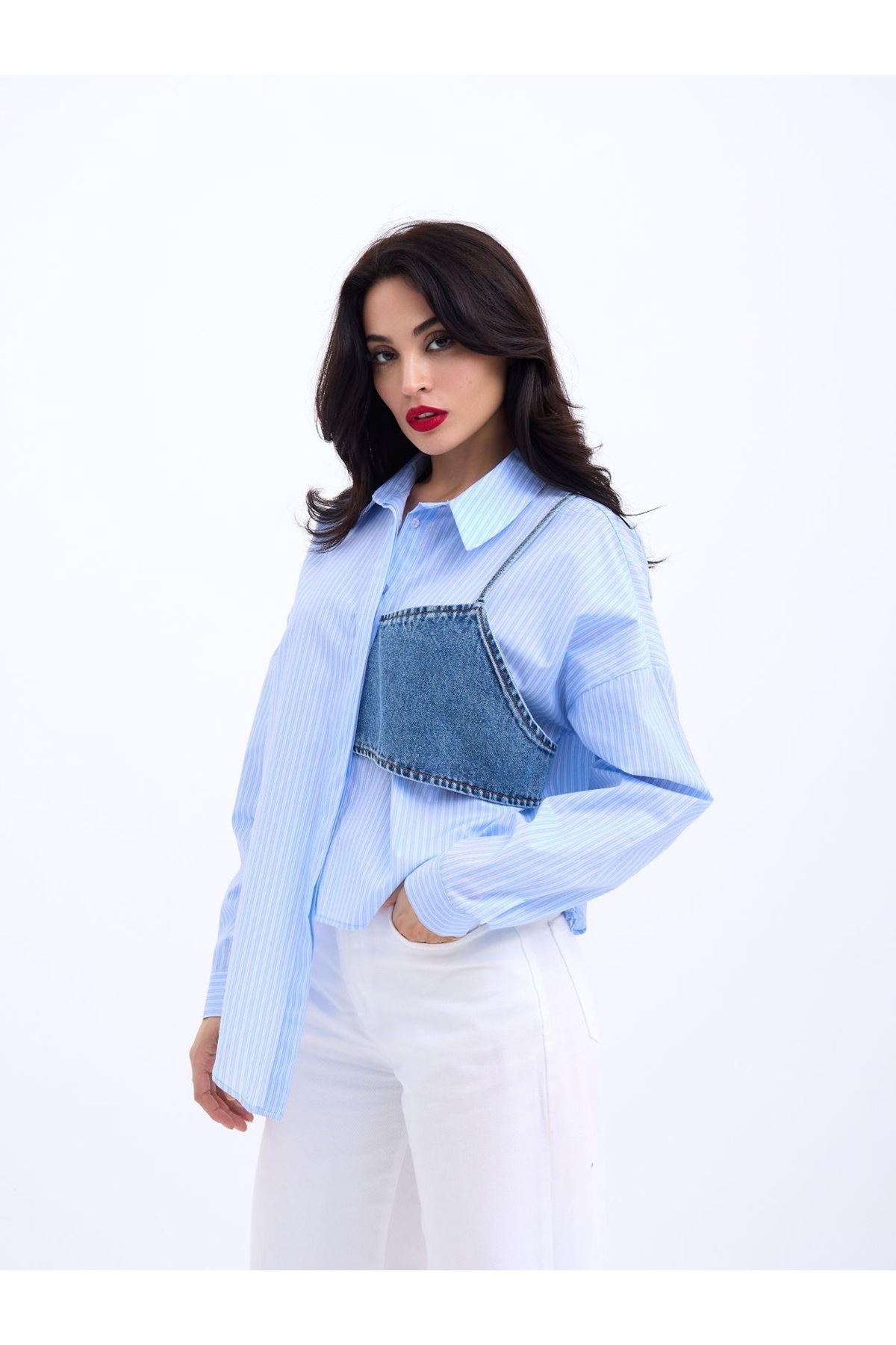 5419 GÖMLEK-SAN DİEGO ÇİZGİLİ