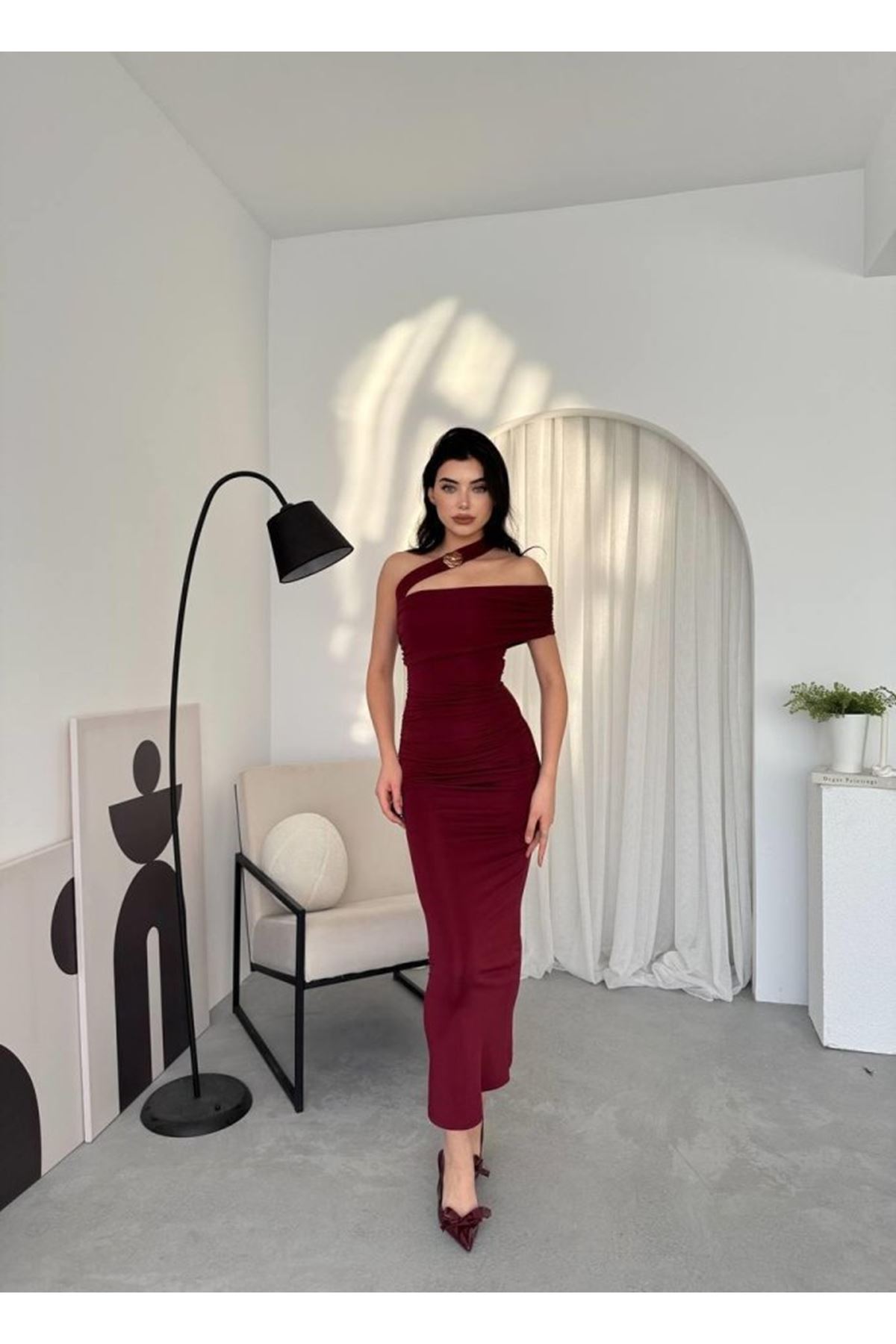 Reta Çapraz Omuz Elbise