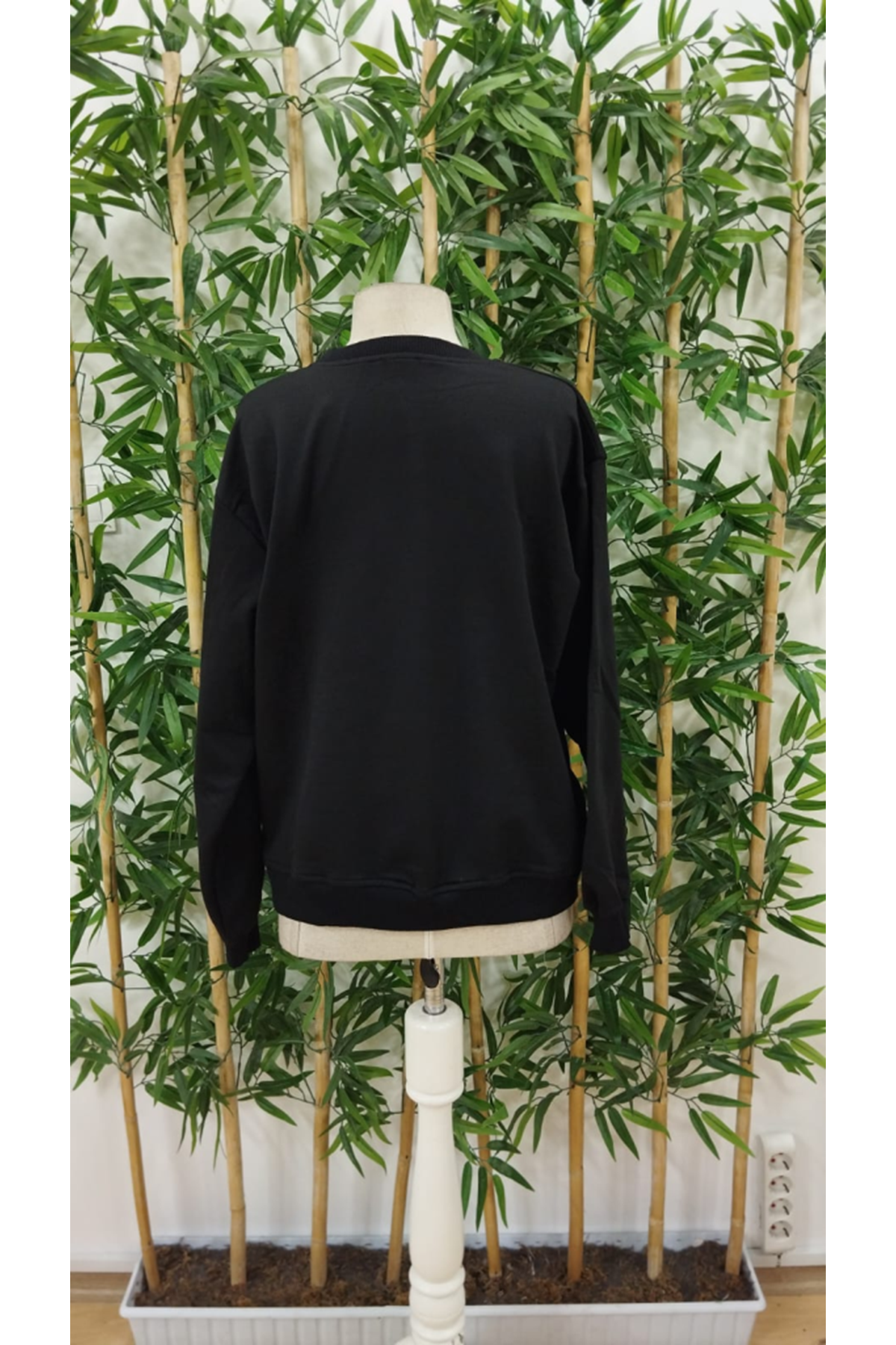 Erkek Uzun Kollu Bisiklet Yaka London Logo Baskılı Iki Iplik Sweat