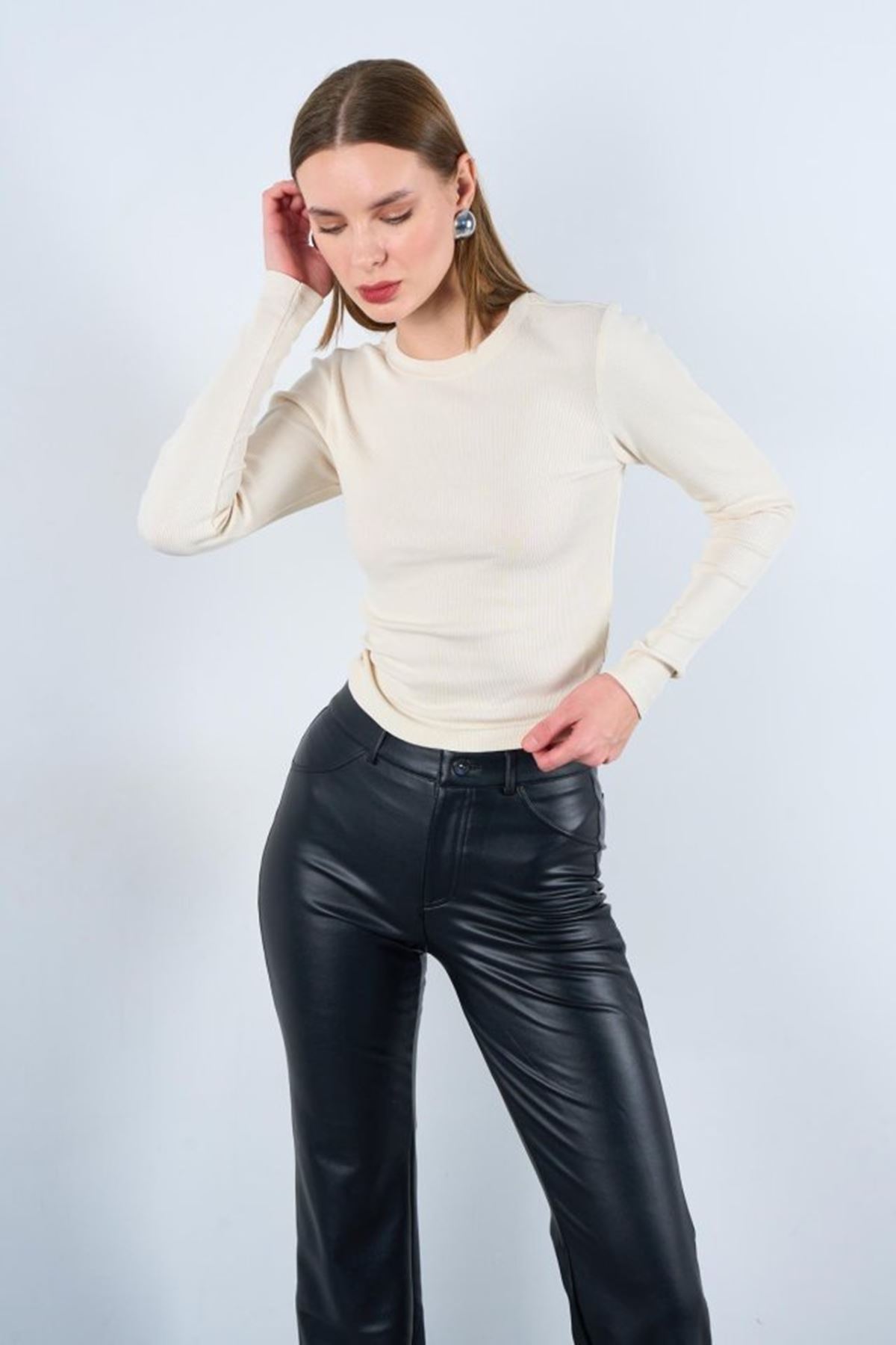 Uzun Kollu Body - Ekru