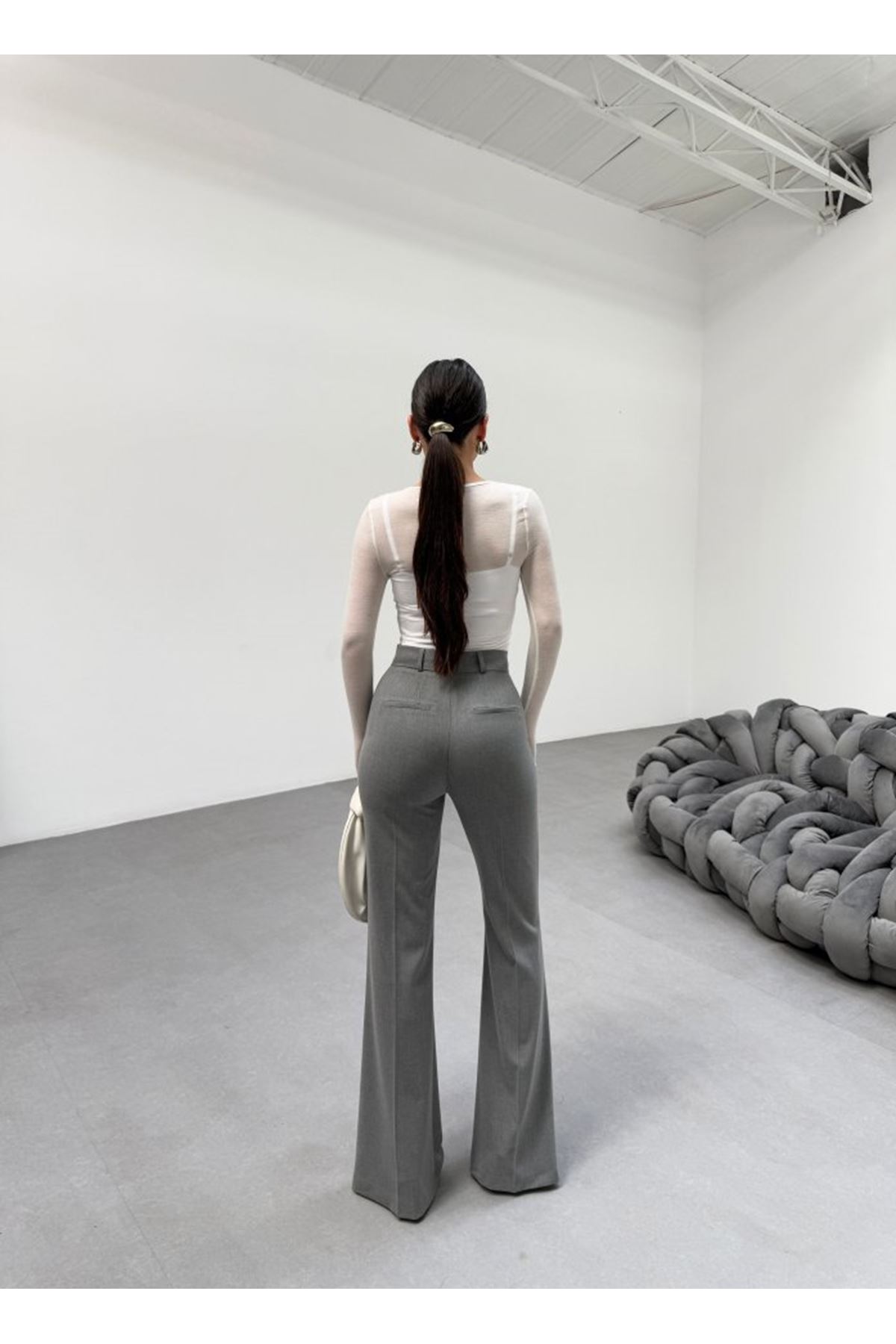 230 Gr Poly Viscose Full Lycra İspanyol Paça Pantolon