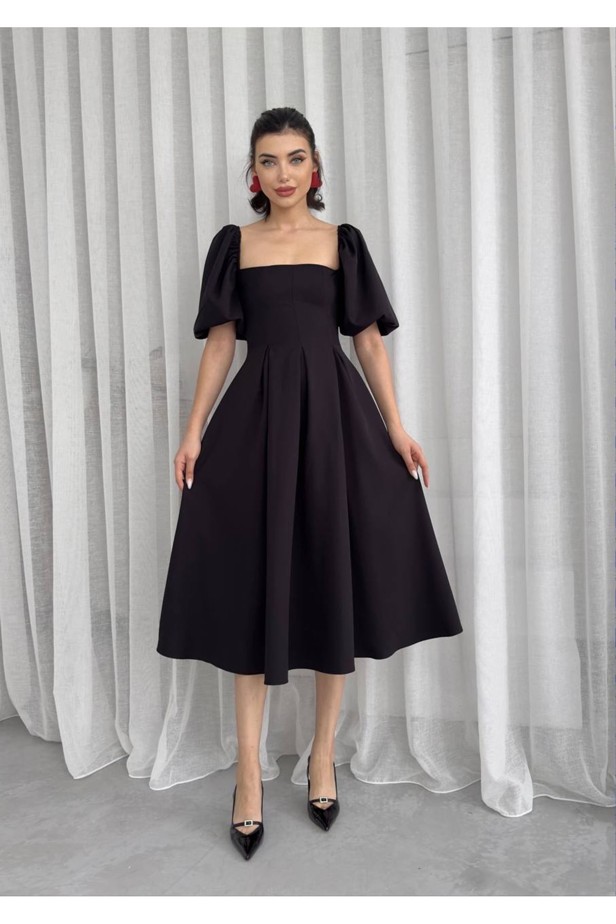 Benjamin Çan Etekli Midi Boy Elbise