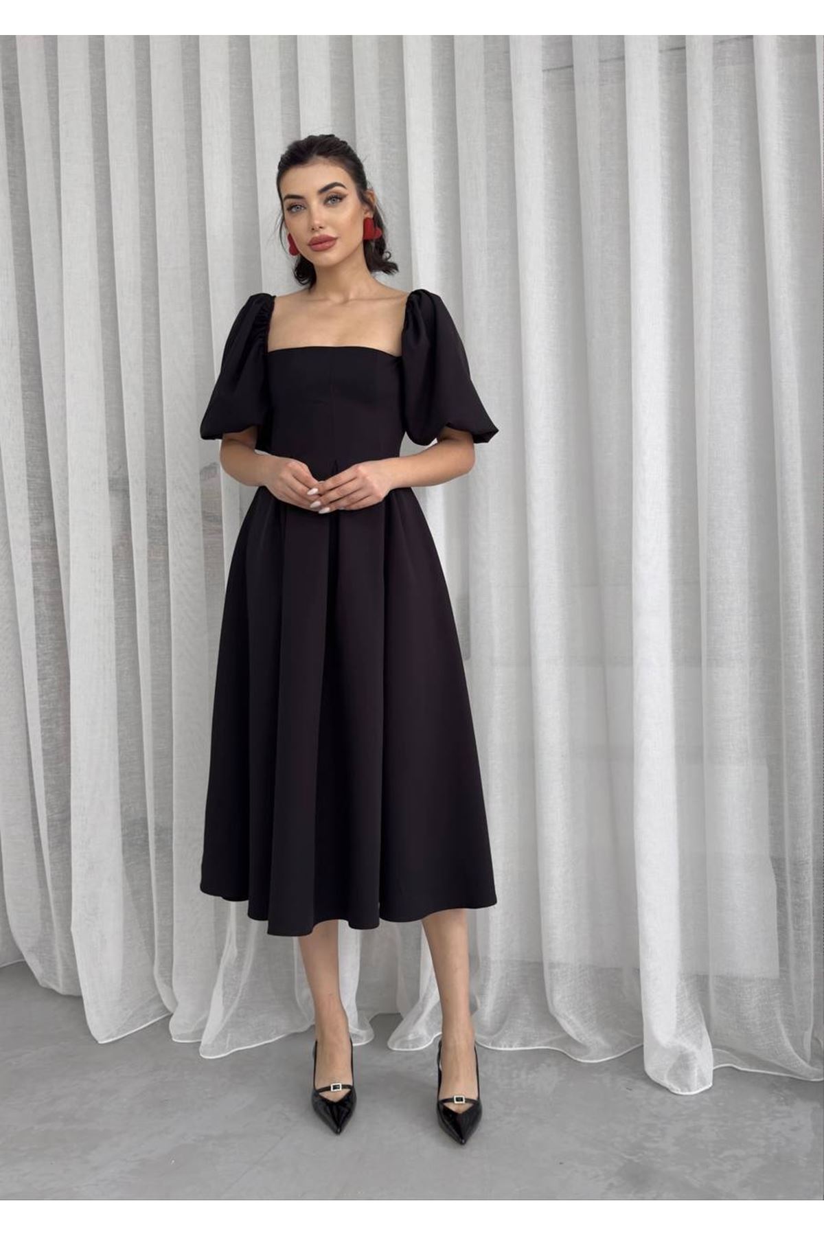 Benjamin Çan Etekli Midi Boy Elbise