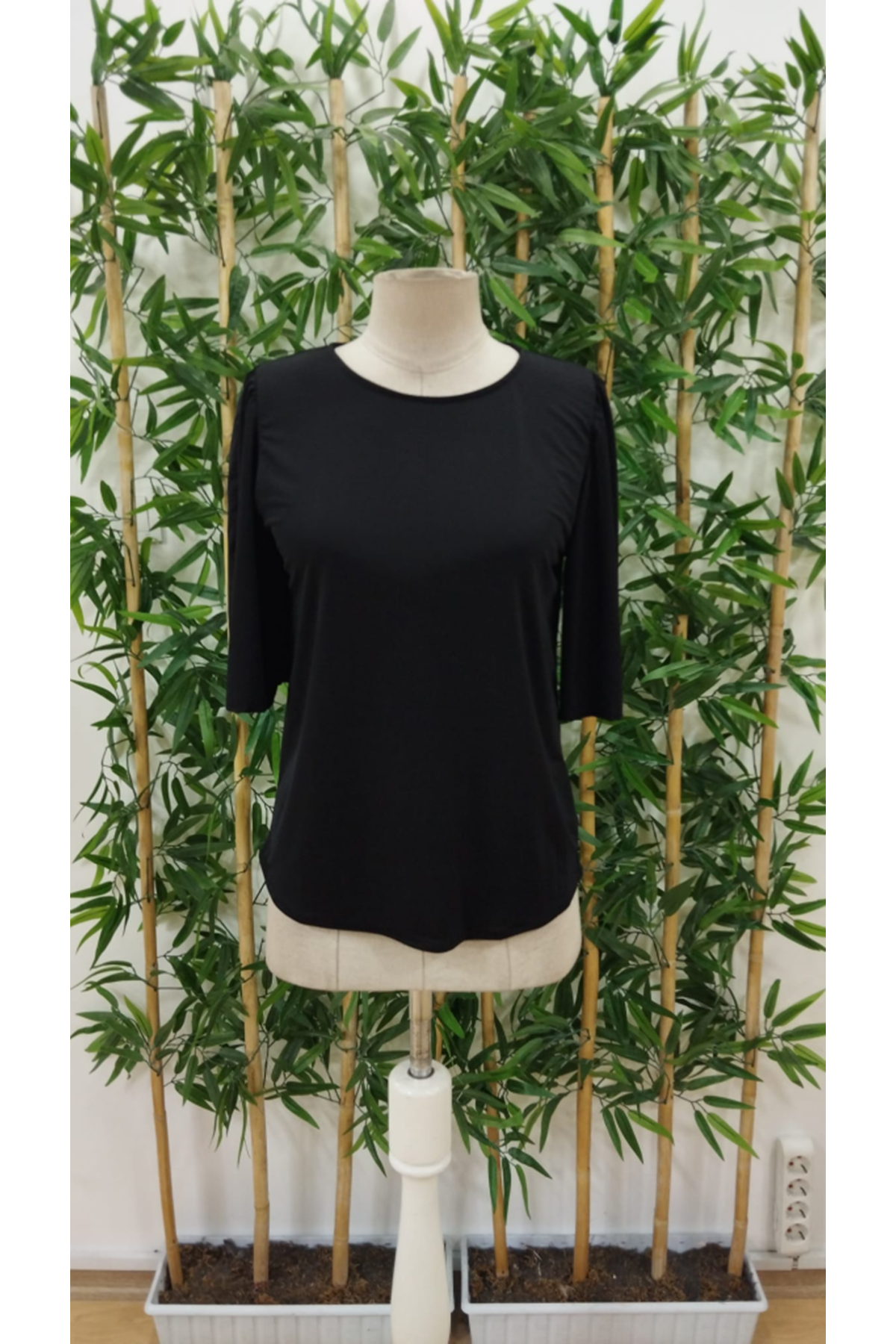 Kadın Kısa Kollu Yuvarlak Yaka Sandy Bluz