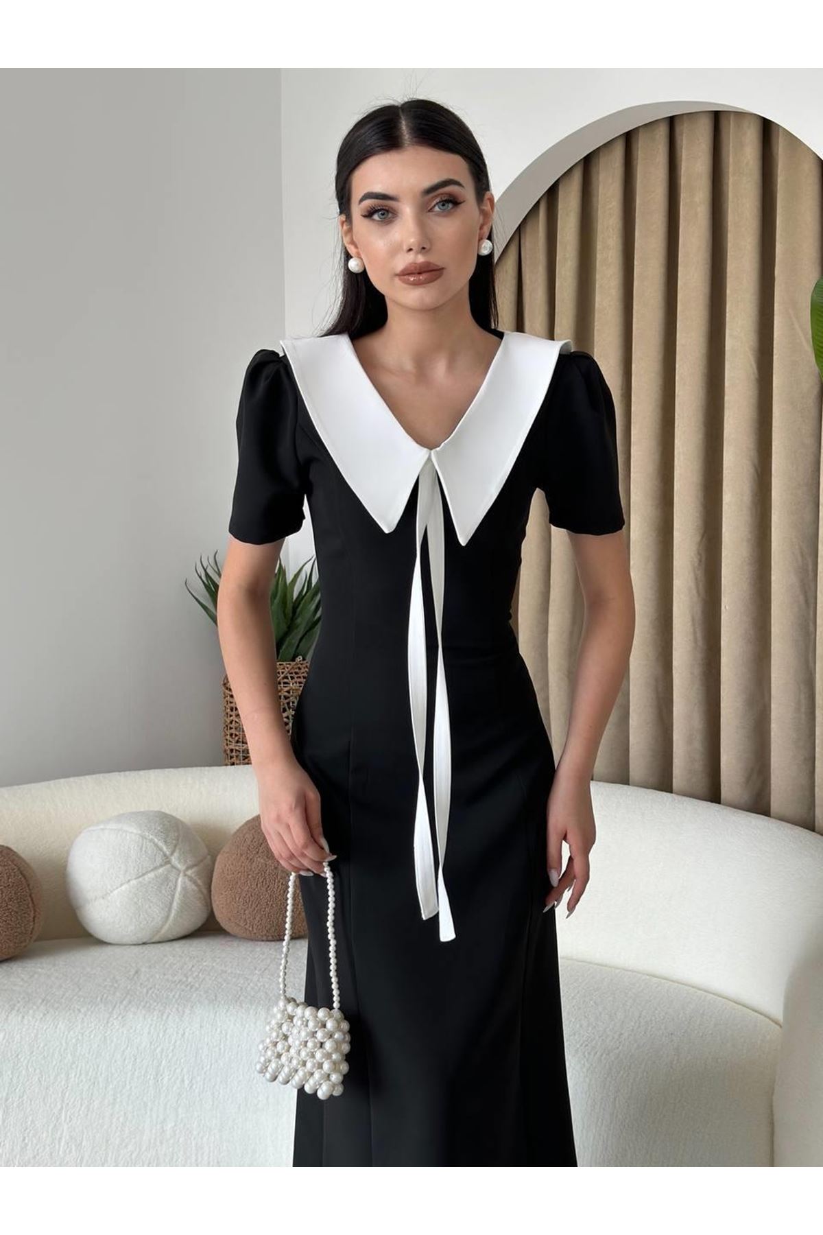 Zerra Yaka Kurdale Detay Elbise