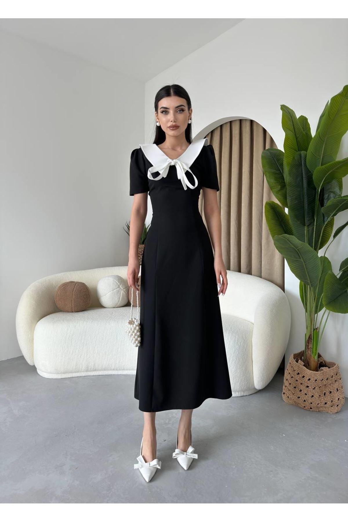 Zerra Yaka Kurdale Detay Elbise