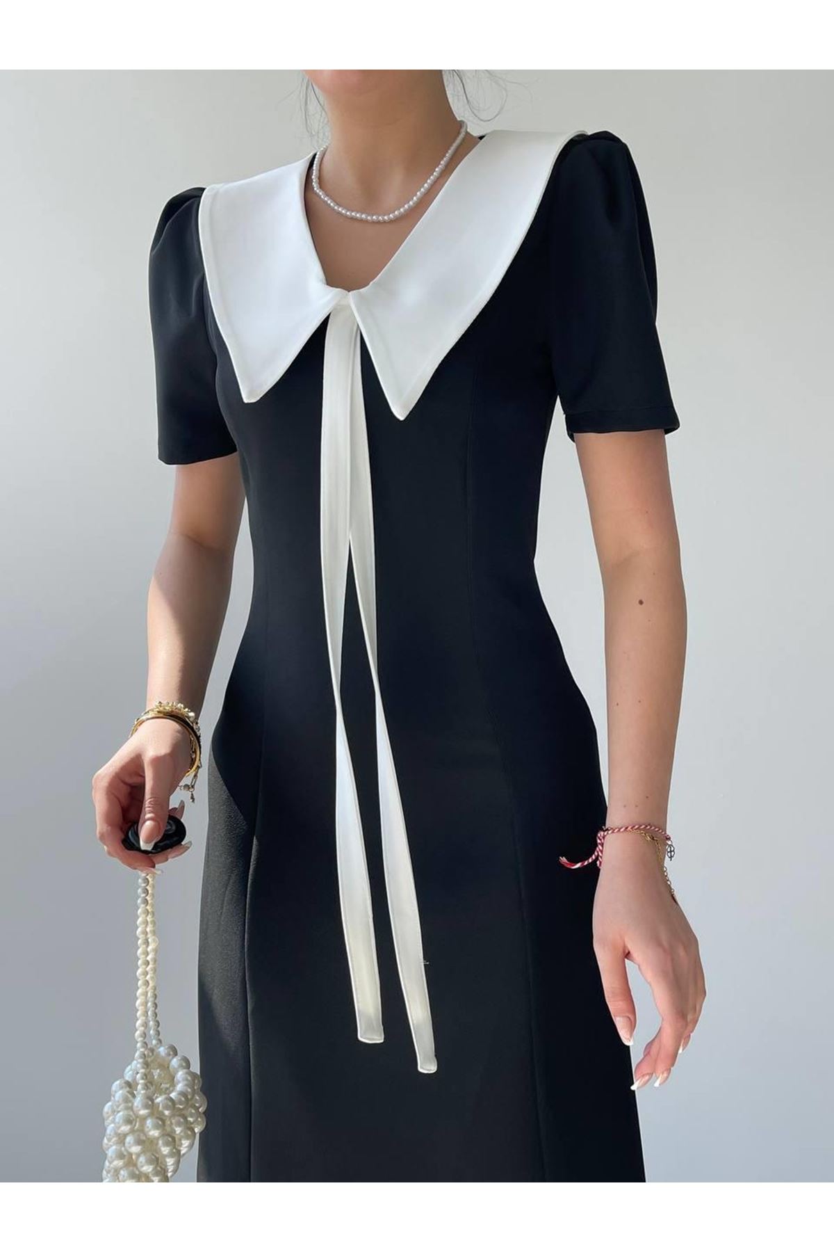 Zerra Yaka Kurdale Detay Elbise