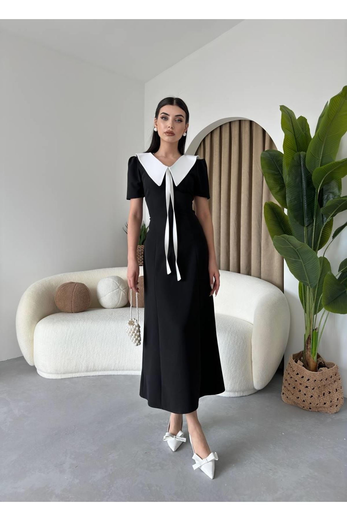 Zerra Yaka Kurdale Detay Elbise