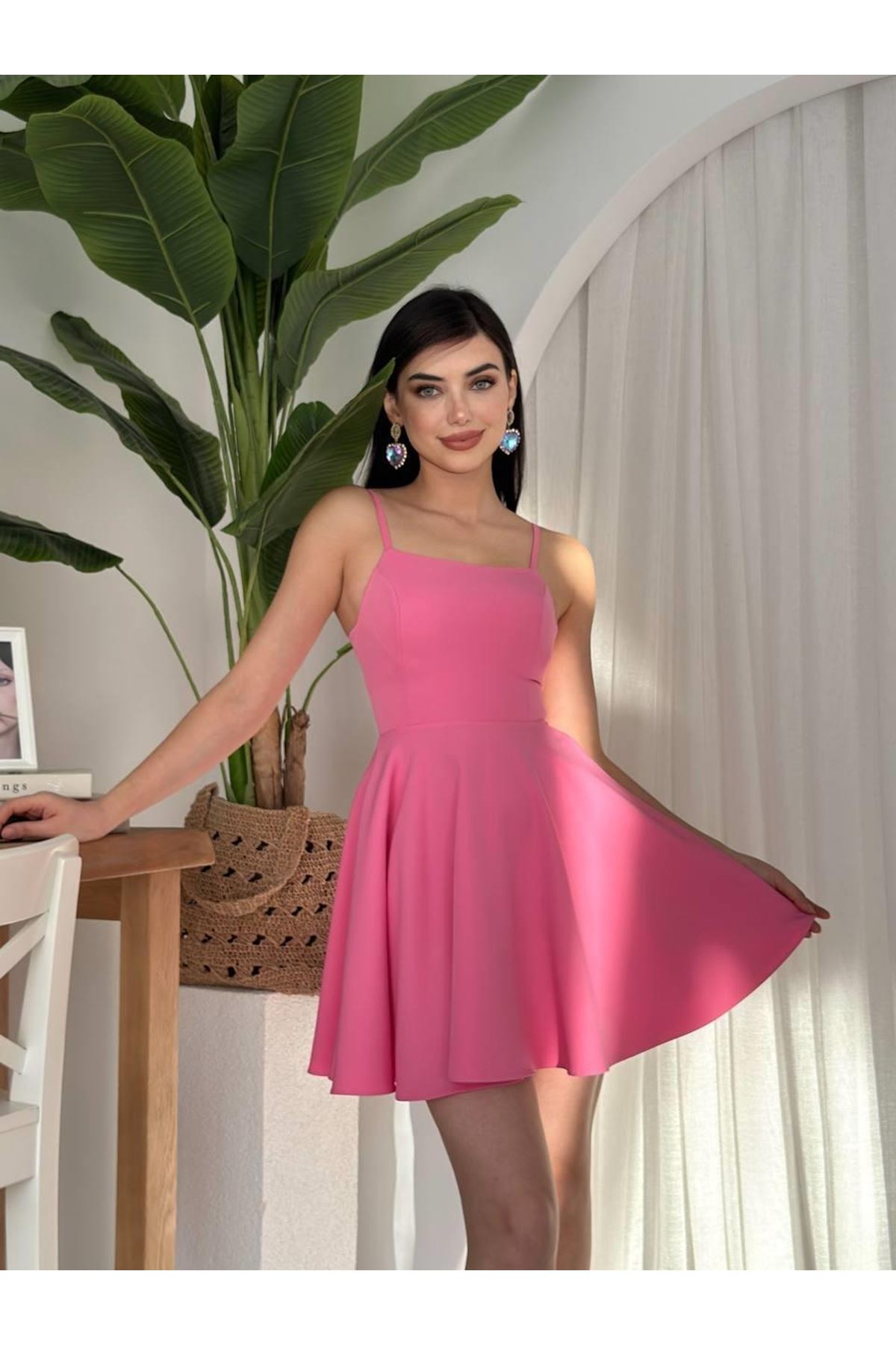 Pole İp Askılı Elbise