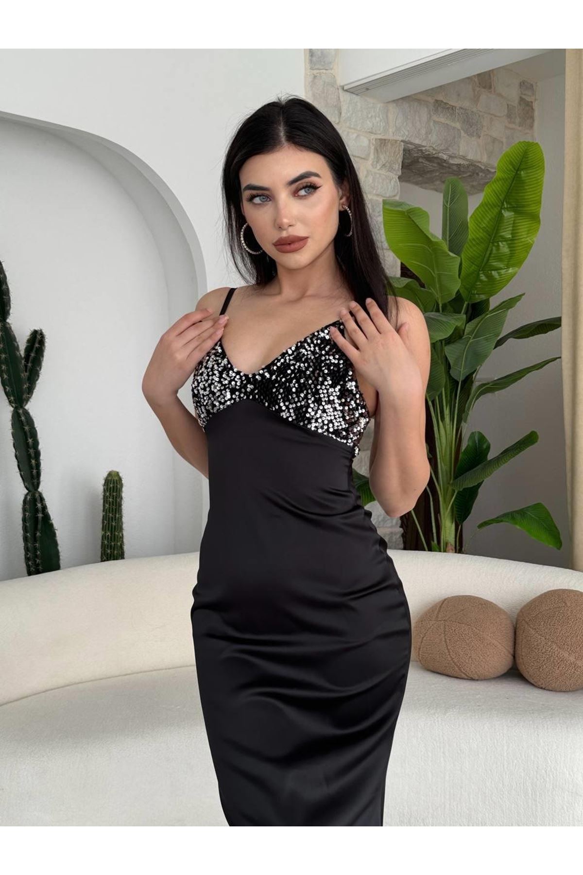 Shany İp Askılı Elbise