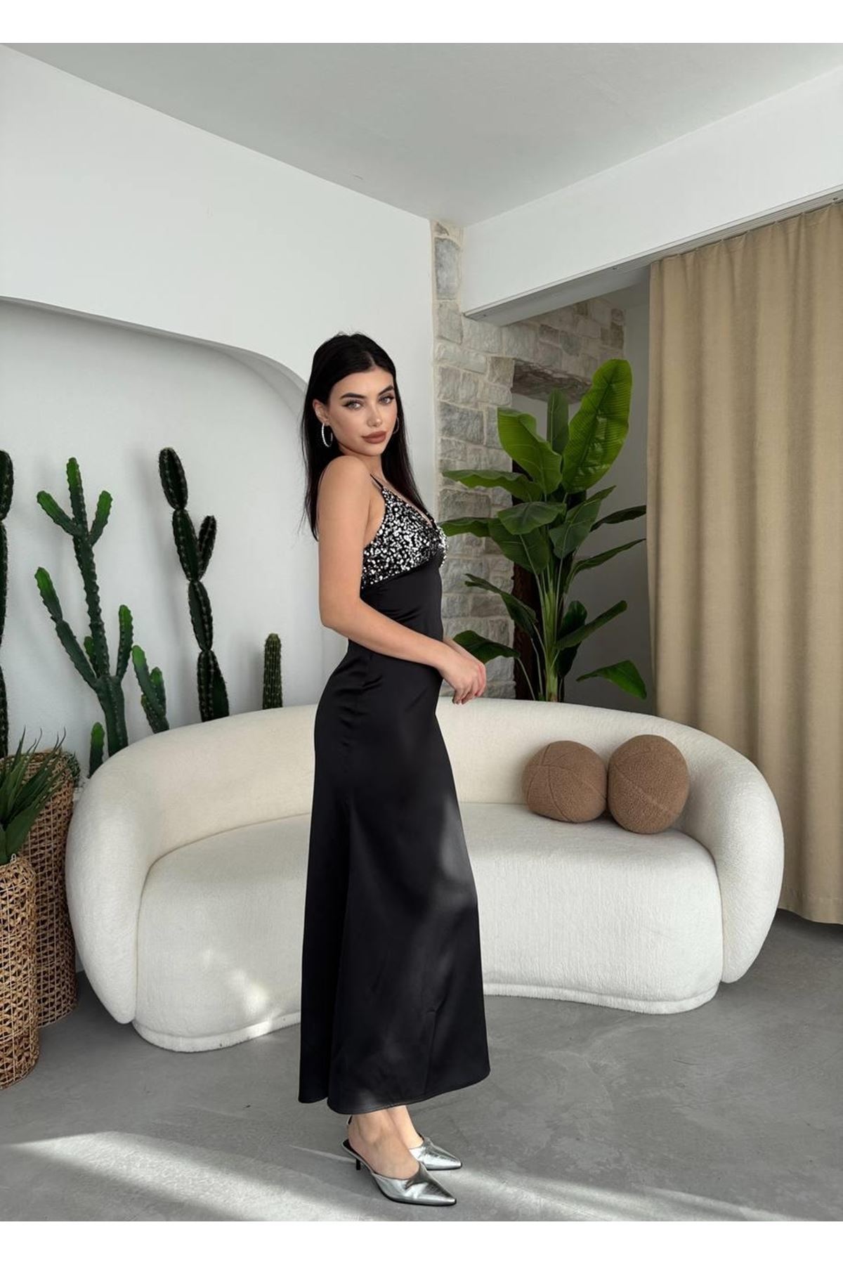 Shany İp Askılı Elbise