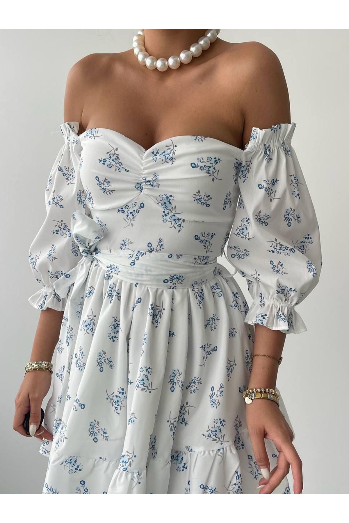 Rucka Belden Bağlamalı Mini Elbise