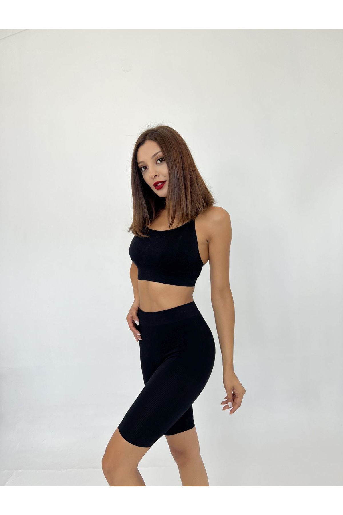 13152 FİTİLLİ ŞORT-SİYAH