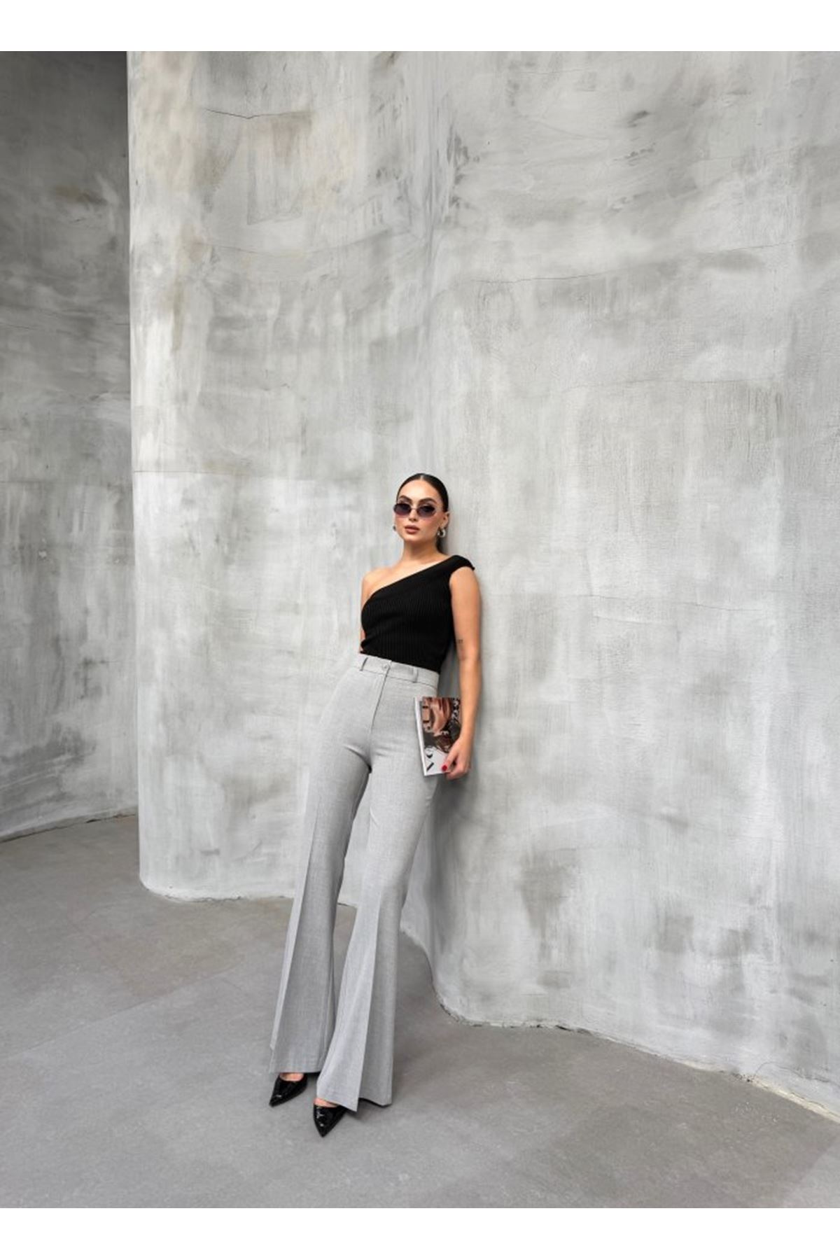 230 Gr Poly Viscose Full Lycra İspanyol Paça Pantolon