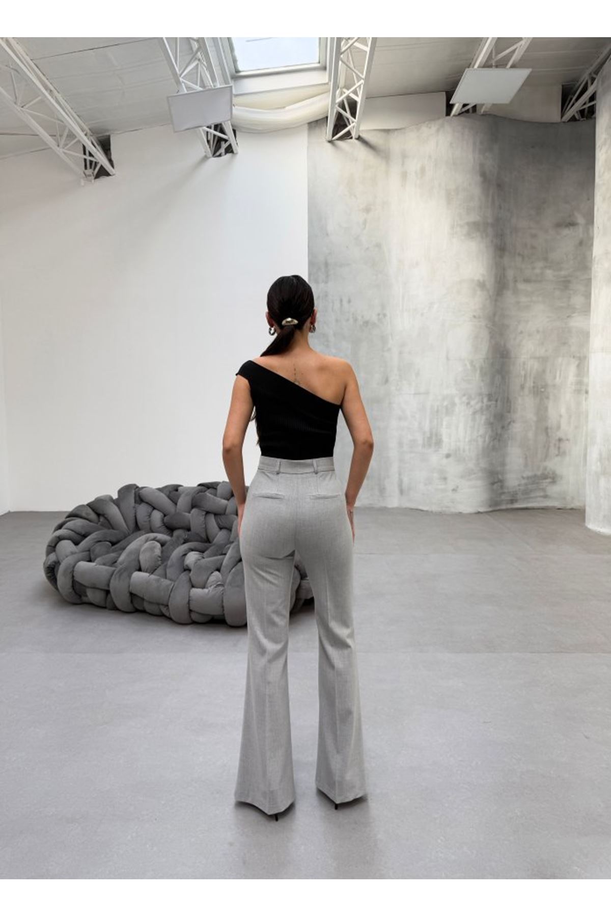 230 Gr Poly Viscose Full Lycra İspanyol Paça Pantolon