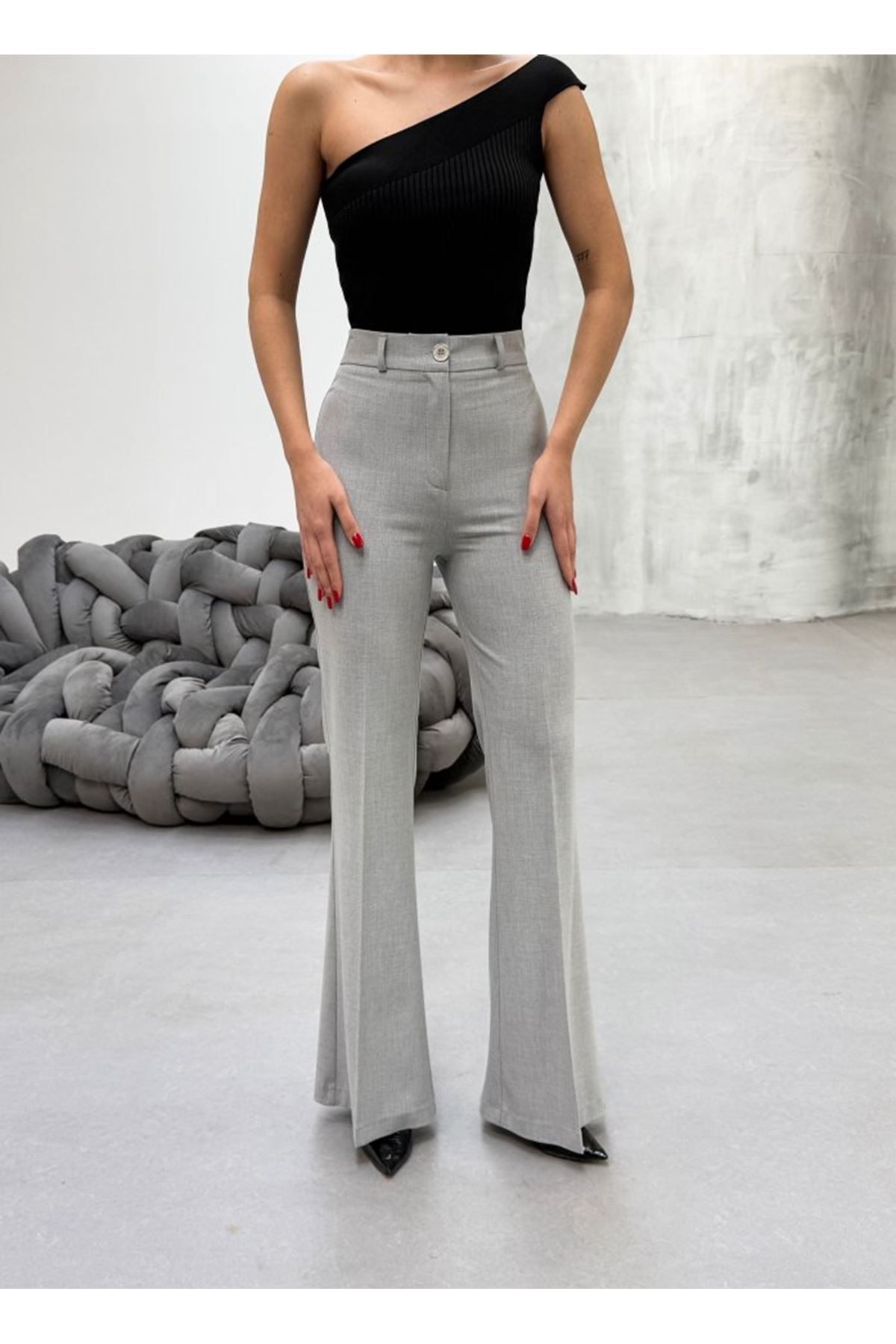 230 Gr Poly Viscose Full Lycra İspanyol Paça Pantolon